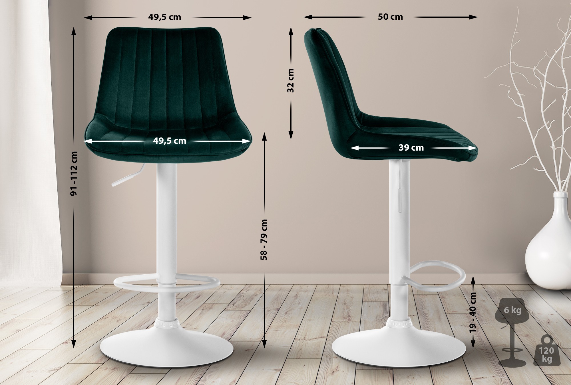 Barhocker Toni Samt