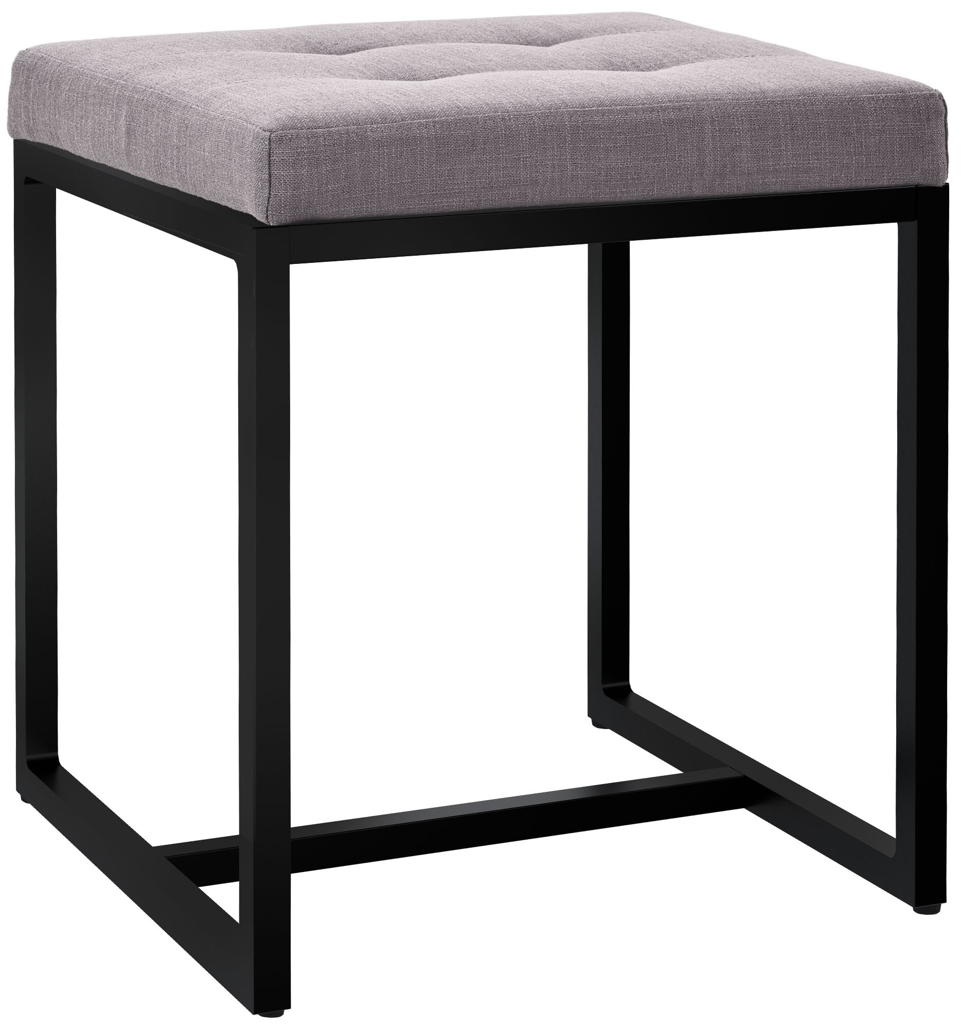 Sitzhocker Barci mit schwarzem Gestell