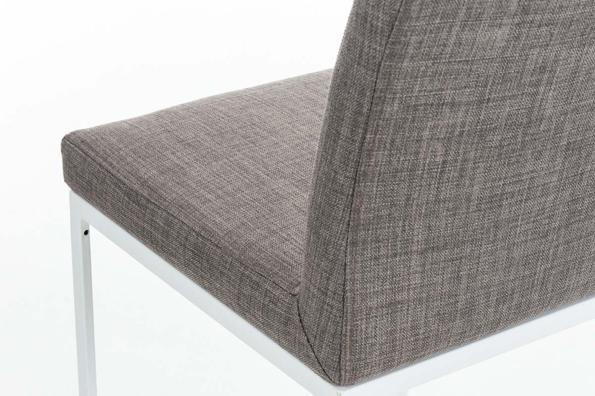Barhocker Panama Stoffbezug grau weiß