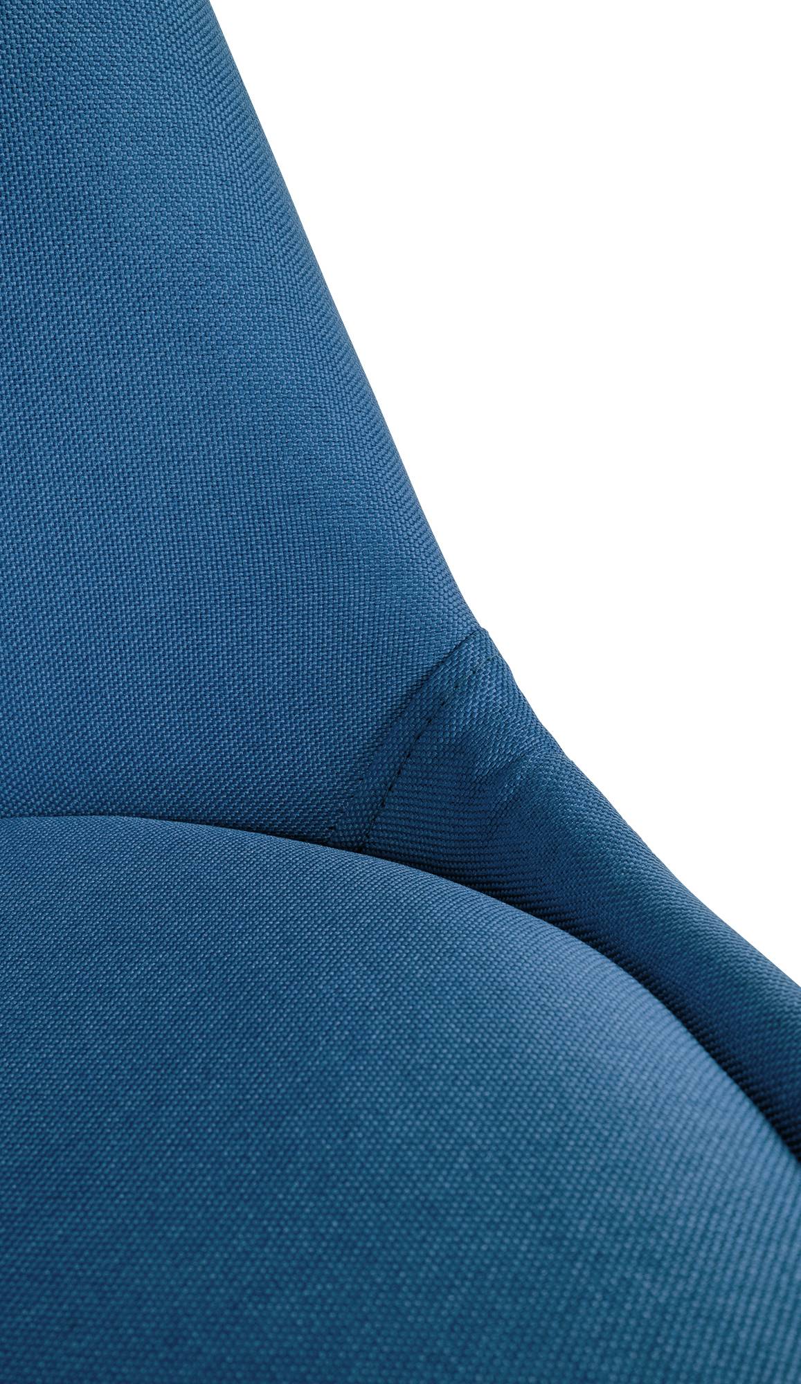 Stuhl Sofia Stoff blau natura (rund)
