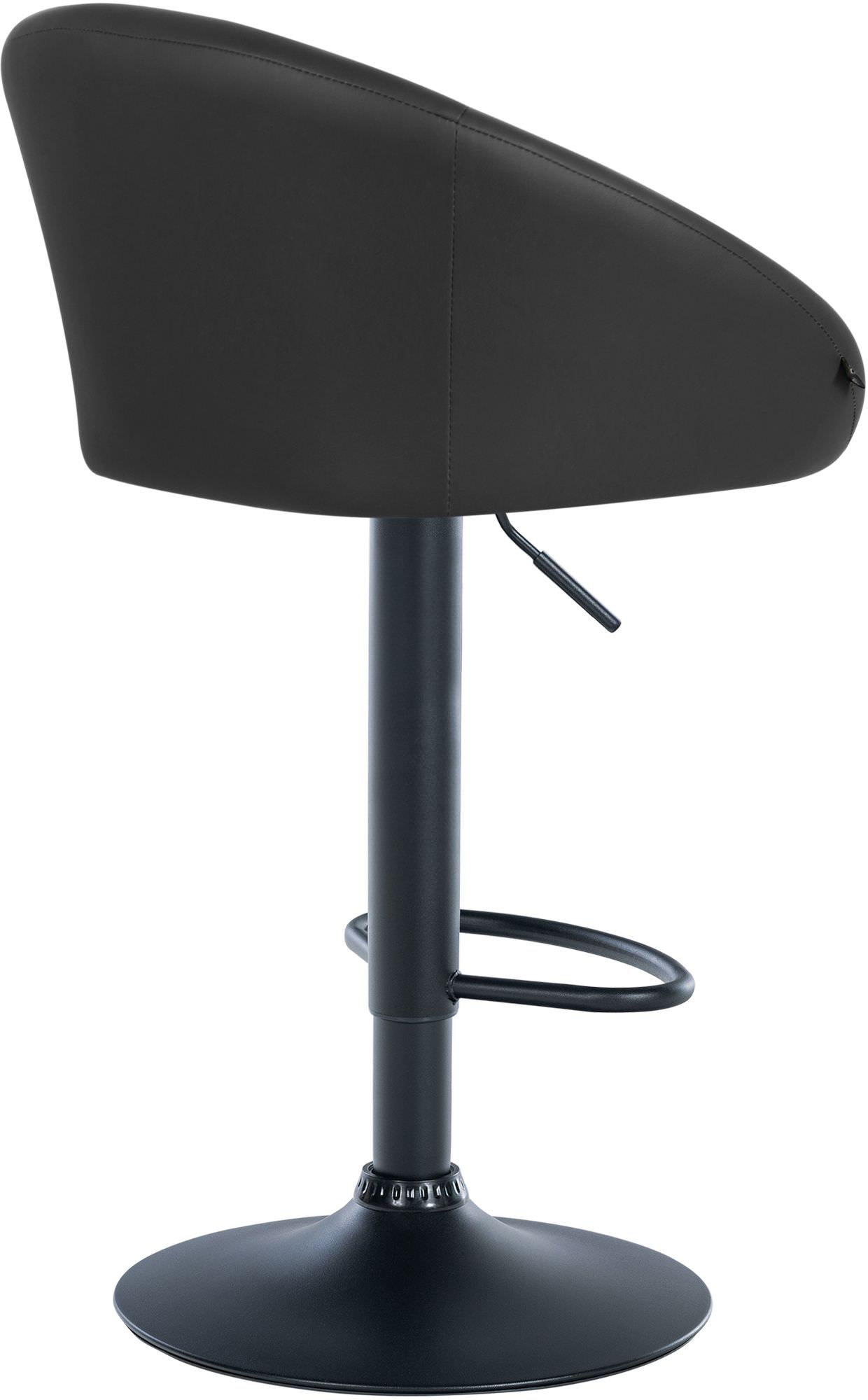 Barhocker Davie Kunstleder Metall matt schwarz schwarz