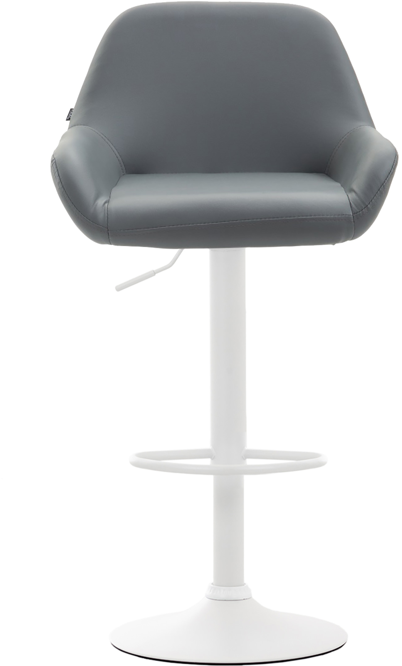 2er Set Barhocker Braga Kunstleder grau weiß