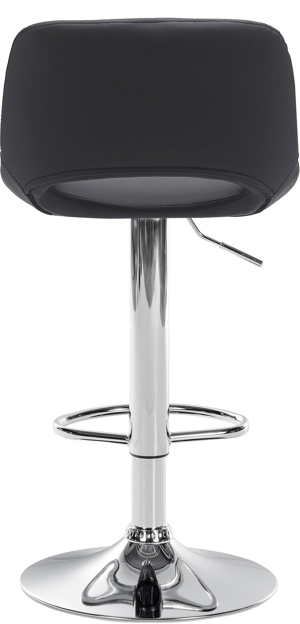 Barhocker Camden Kunstleder Metall in Chromoptik schwarz