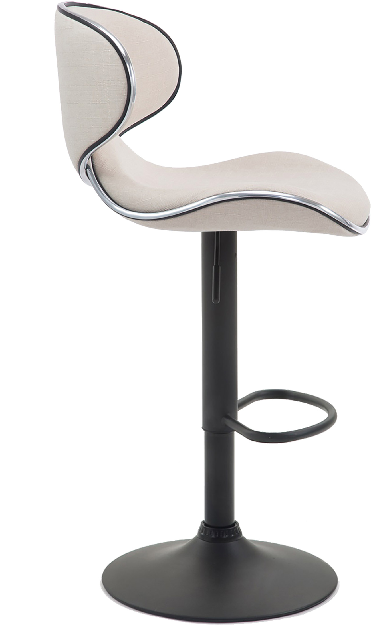 Barhocker Las Vegas V2 Stoff creme schwarz