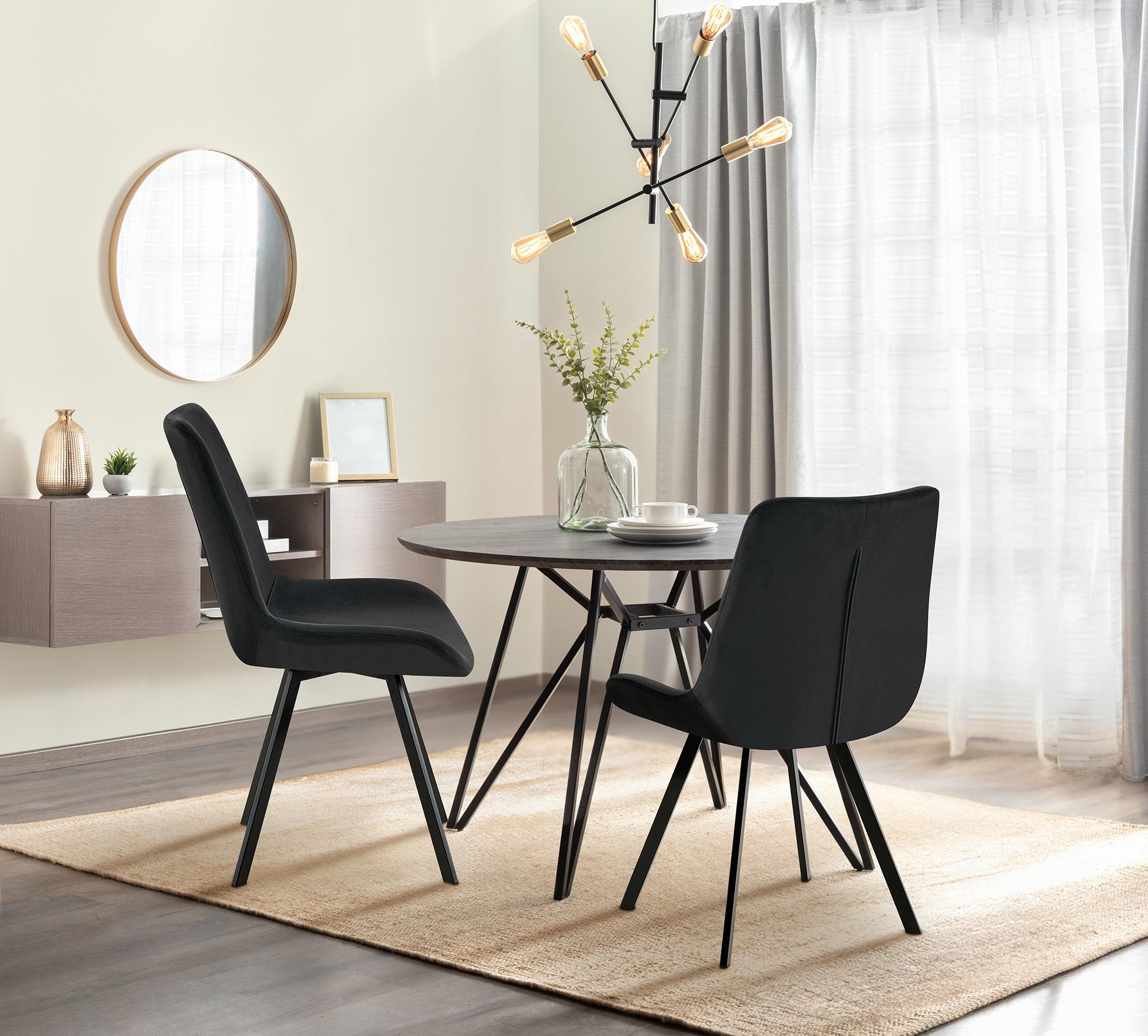 2er Set Esszimmerstuhl Lewes Samt