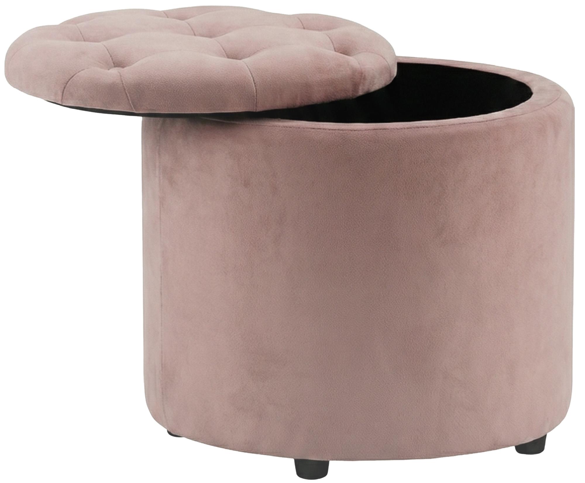 Sitzhocker Pantin Samt rosa