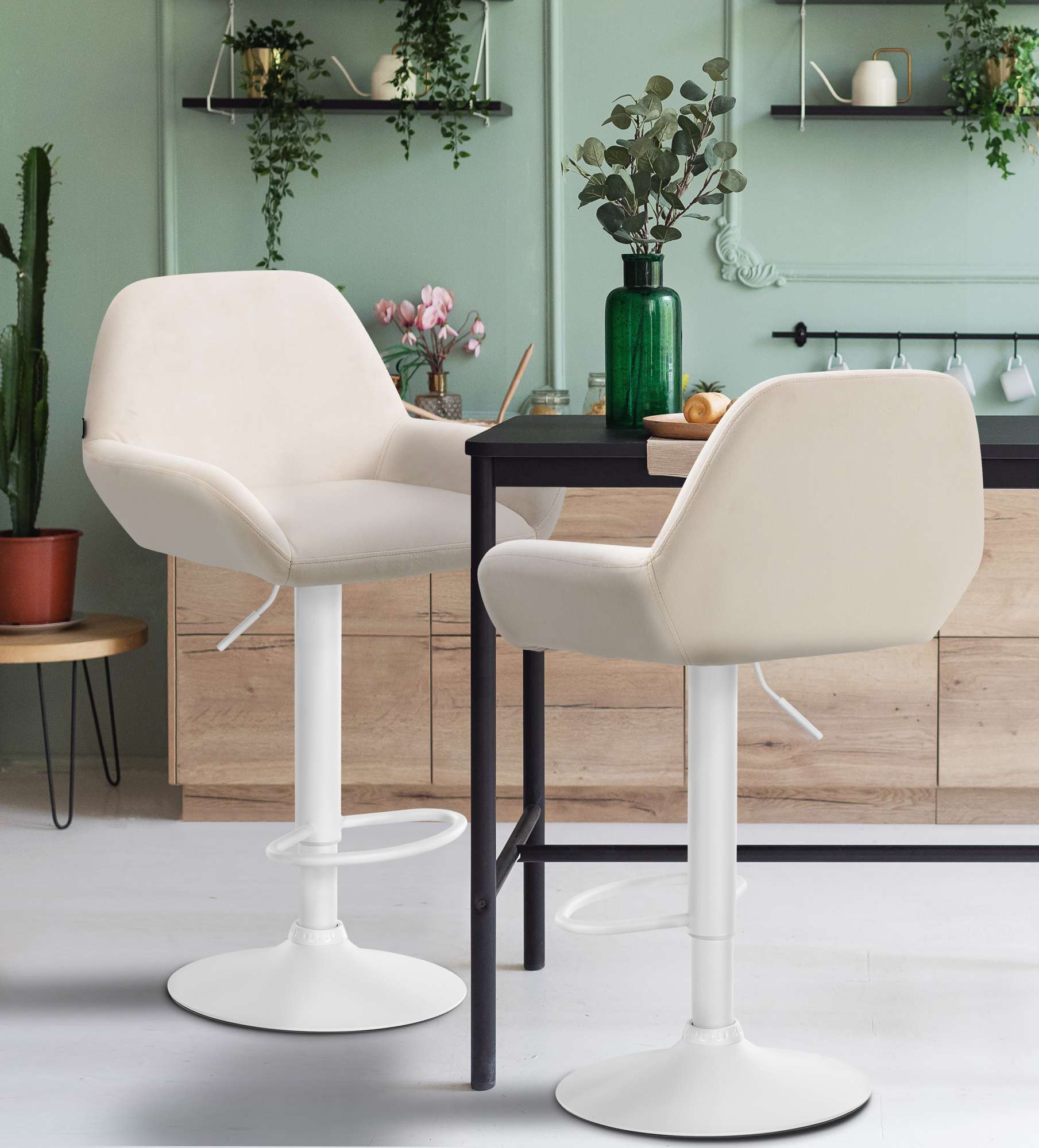 2er Set Barhocker Braga Samt