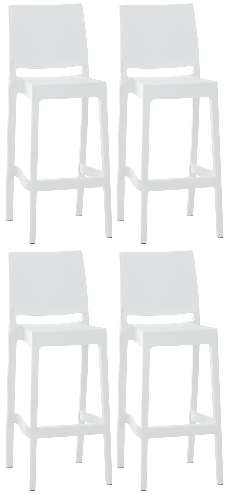 4er Set Barhocker Maya Kunststoff