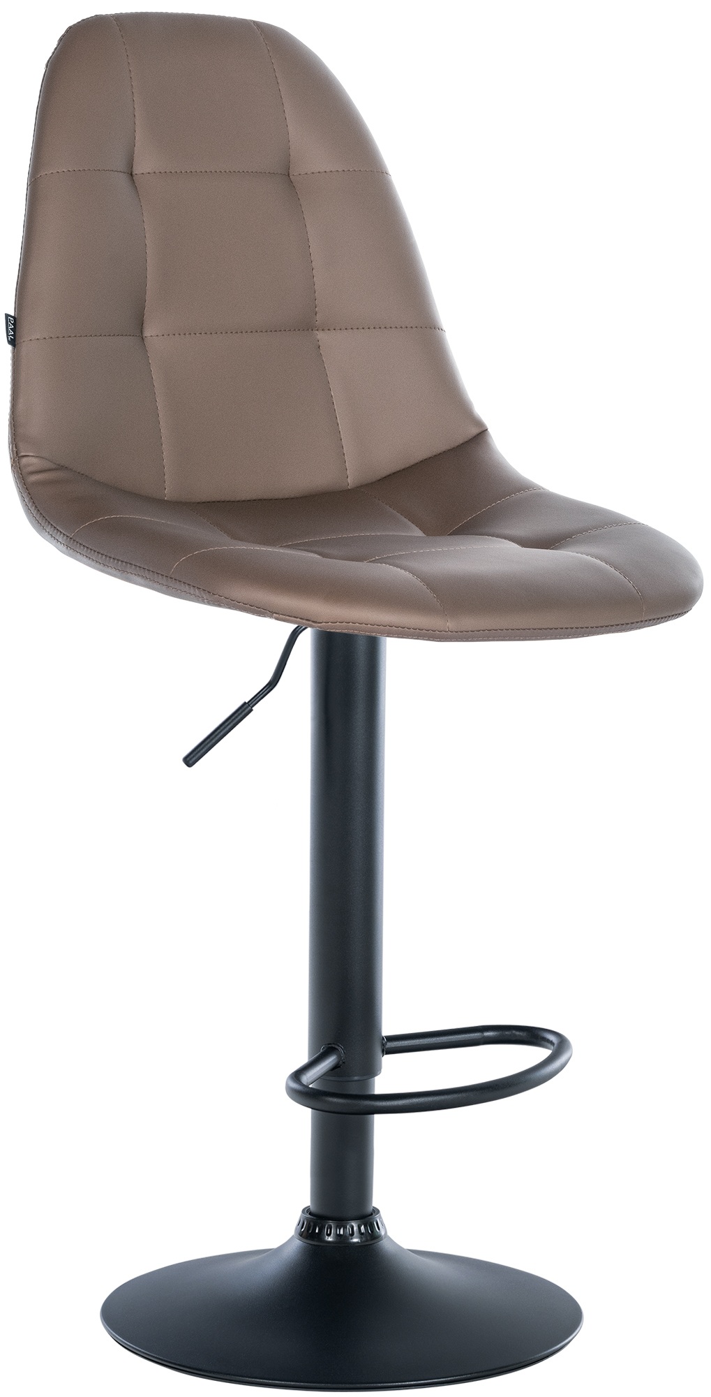 Barhocker Elmore Kunstleder Metall matt schwarz braun
