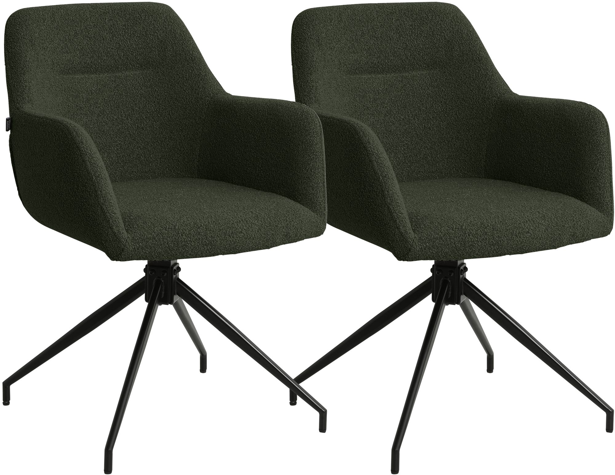 2er Set Esszimmerstühle Merlinda Teddystoff
