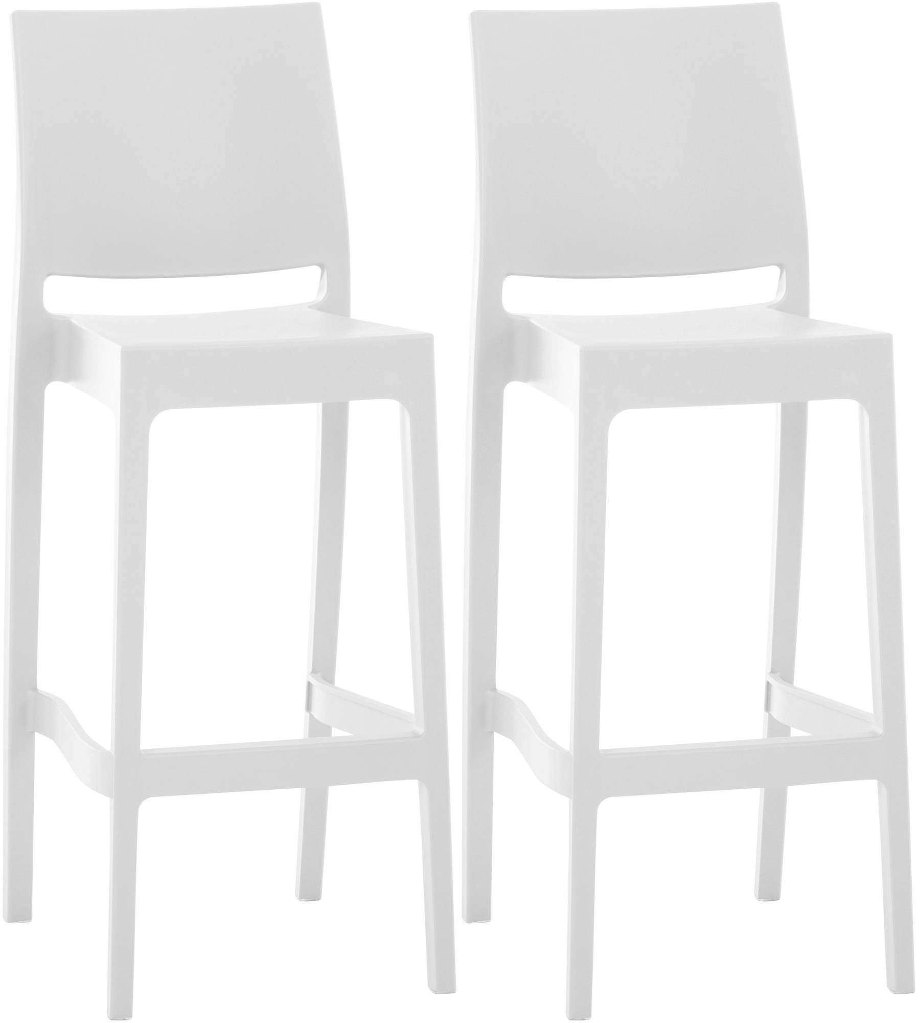 2er Set Barhocker Maya Kunststoff