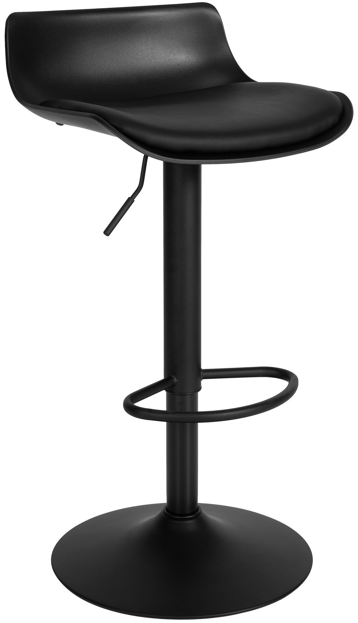Bartisch-Set Navo mit zwei Barhockern in Lederoptik schwarz