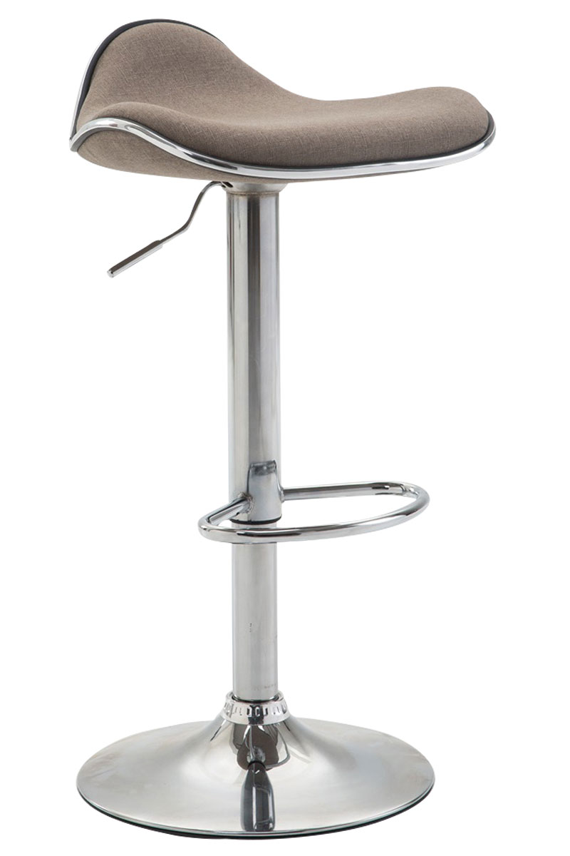 Barhocker Shanghai Stoff taupe chrom