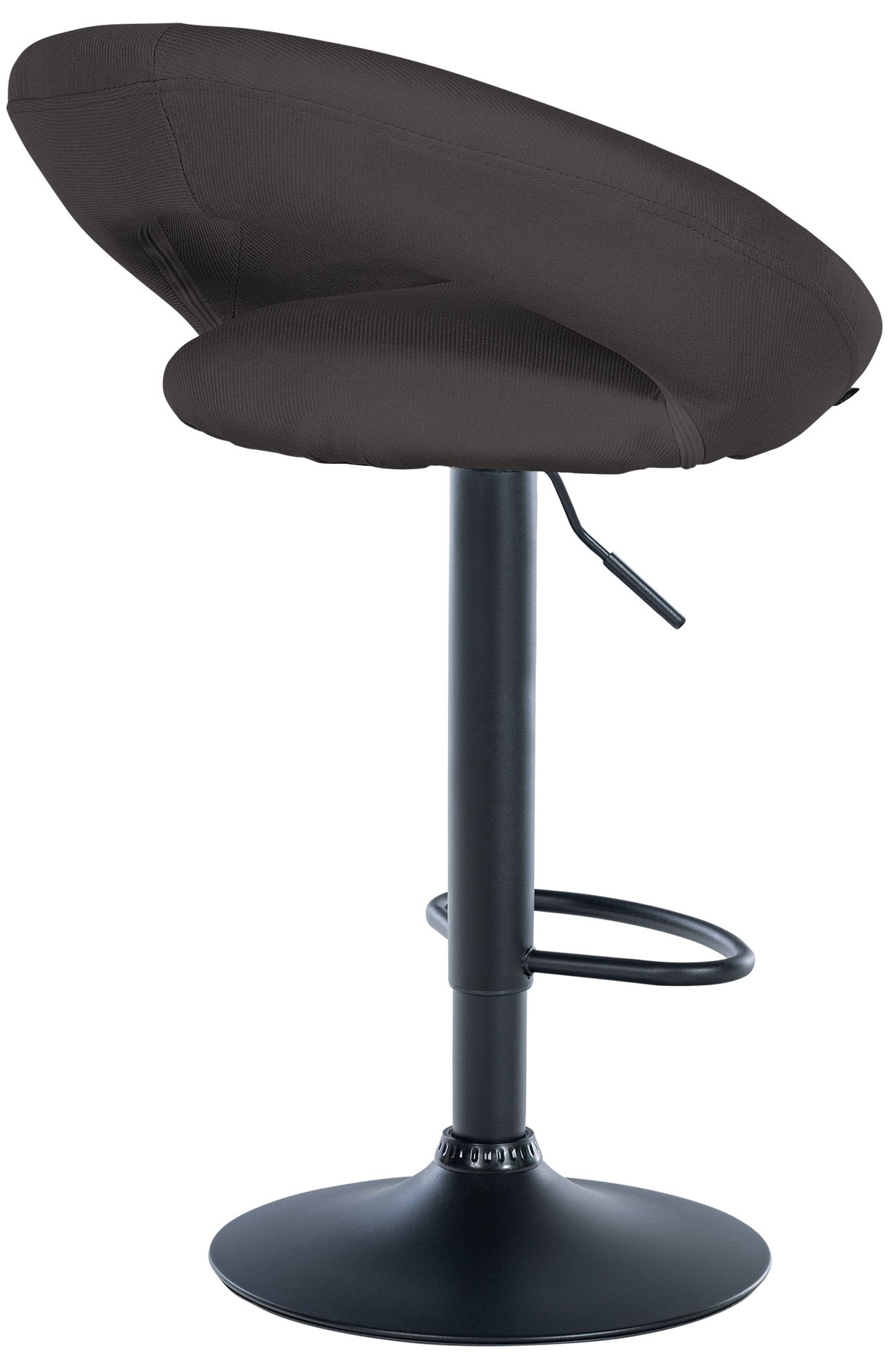 2er Set Barhocker Olinda Stoff dunkelgrau schwarz