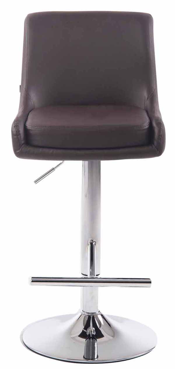 2er Set Barhocker Club Kunstleder braun chrom