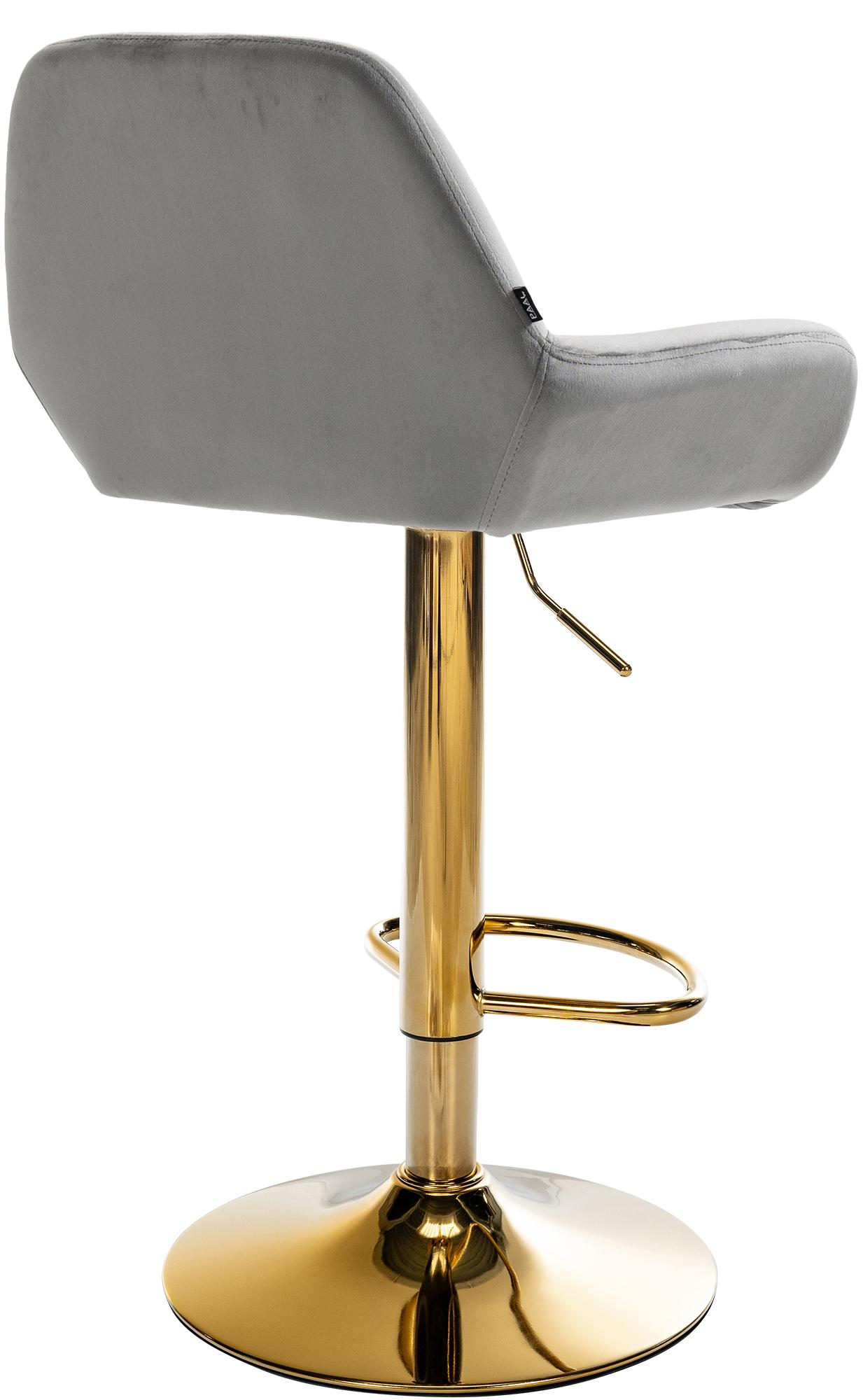 2er Set Barhocker Braga Gold Samt