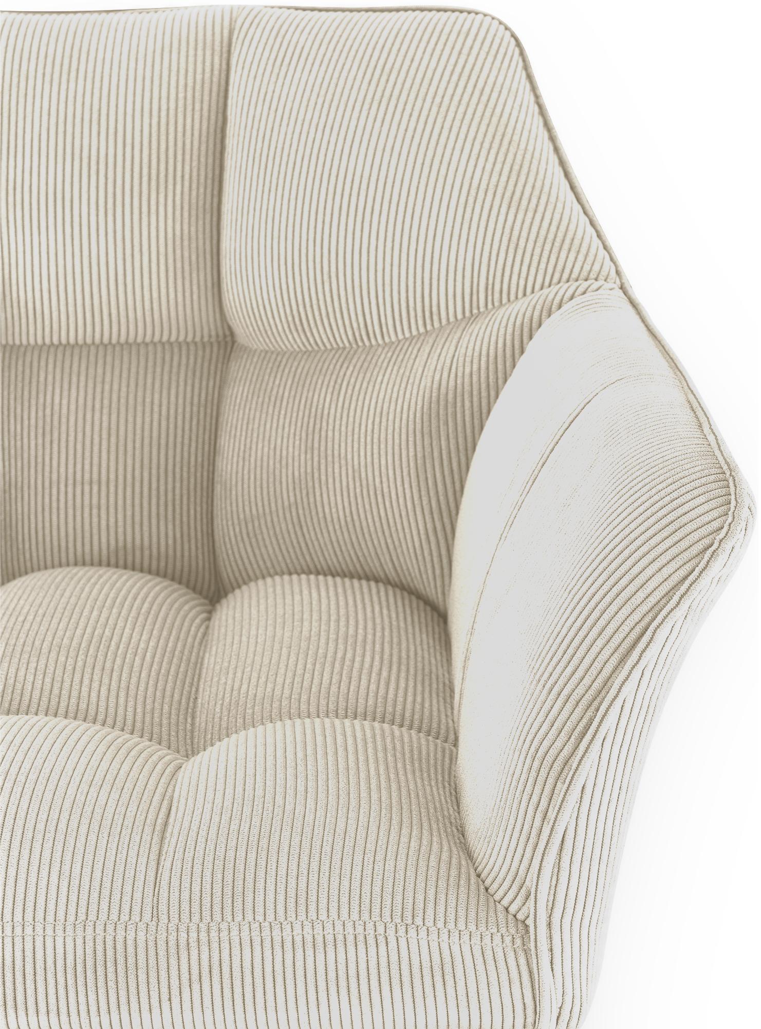 Barhocker Damaso Cord mit Vierfußgestell