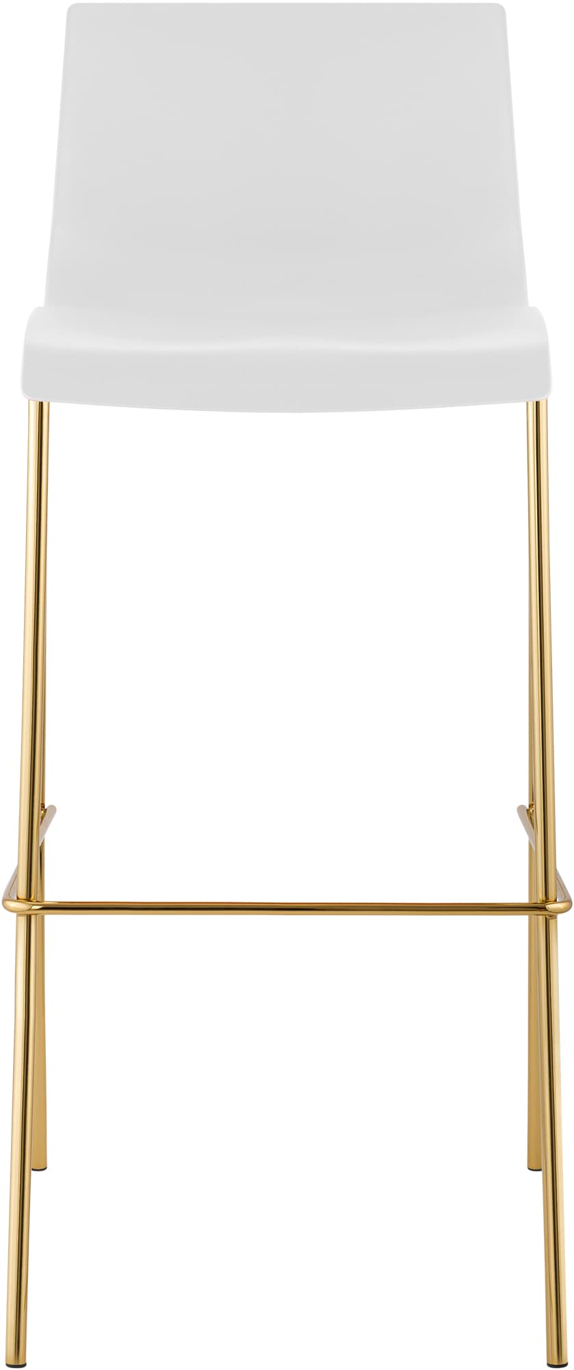 2er Set Barhocker Hover Kunststoff Vierfußgestell Gold