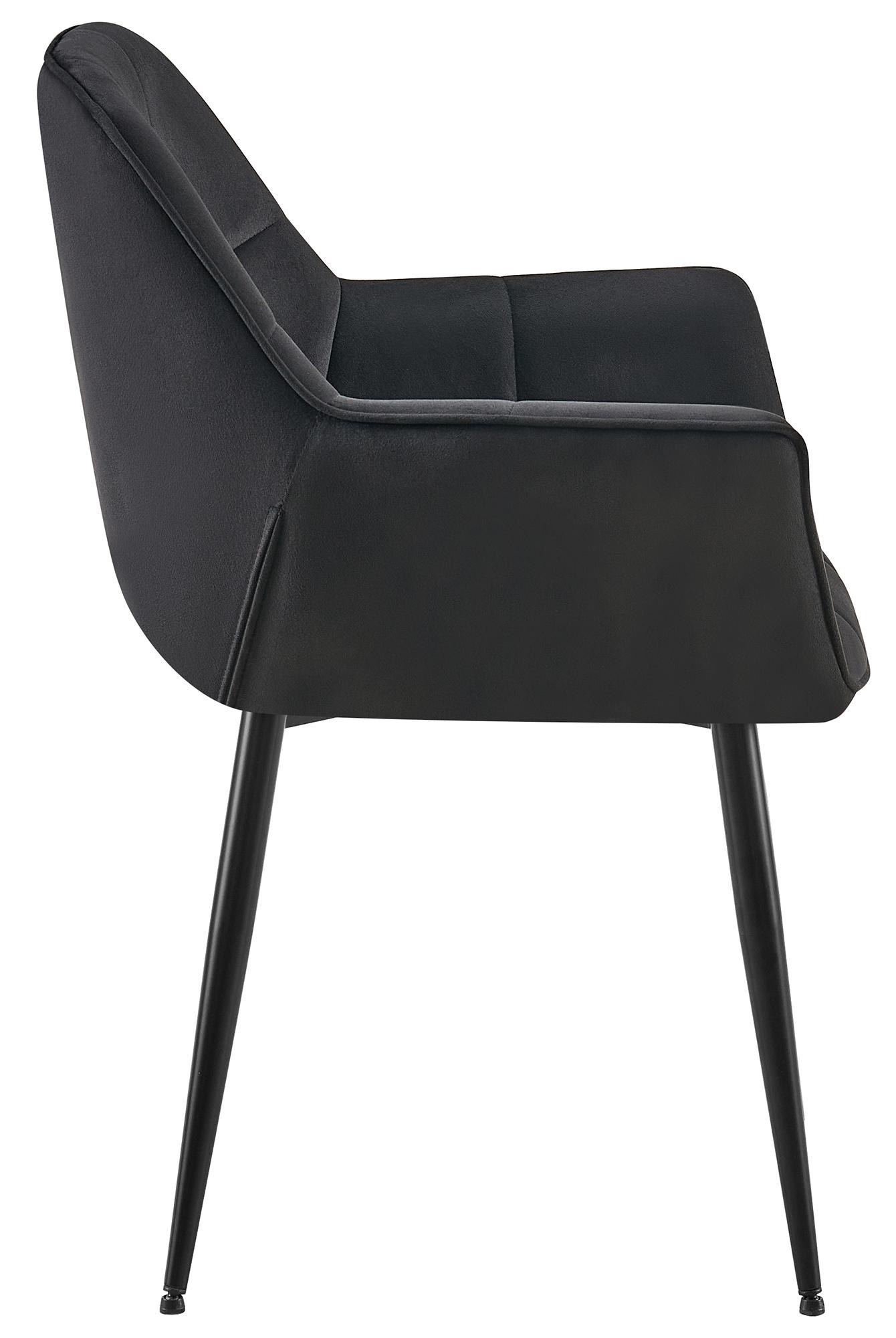 2er Set Esszimmerstuhl Roseville Samt