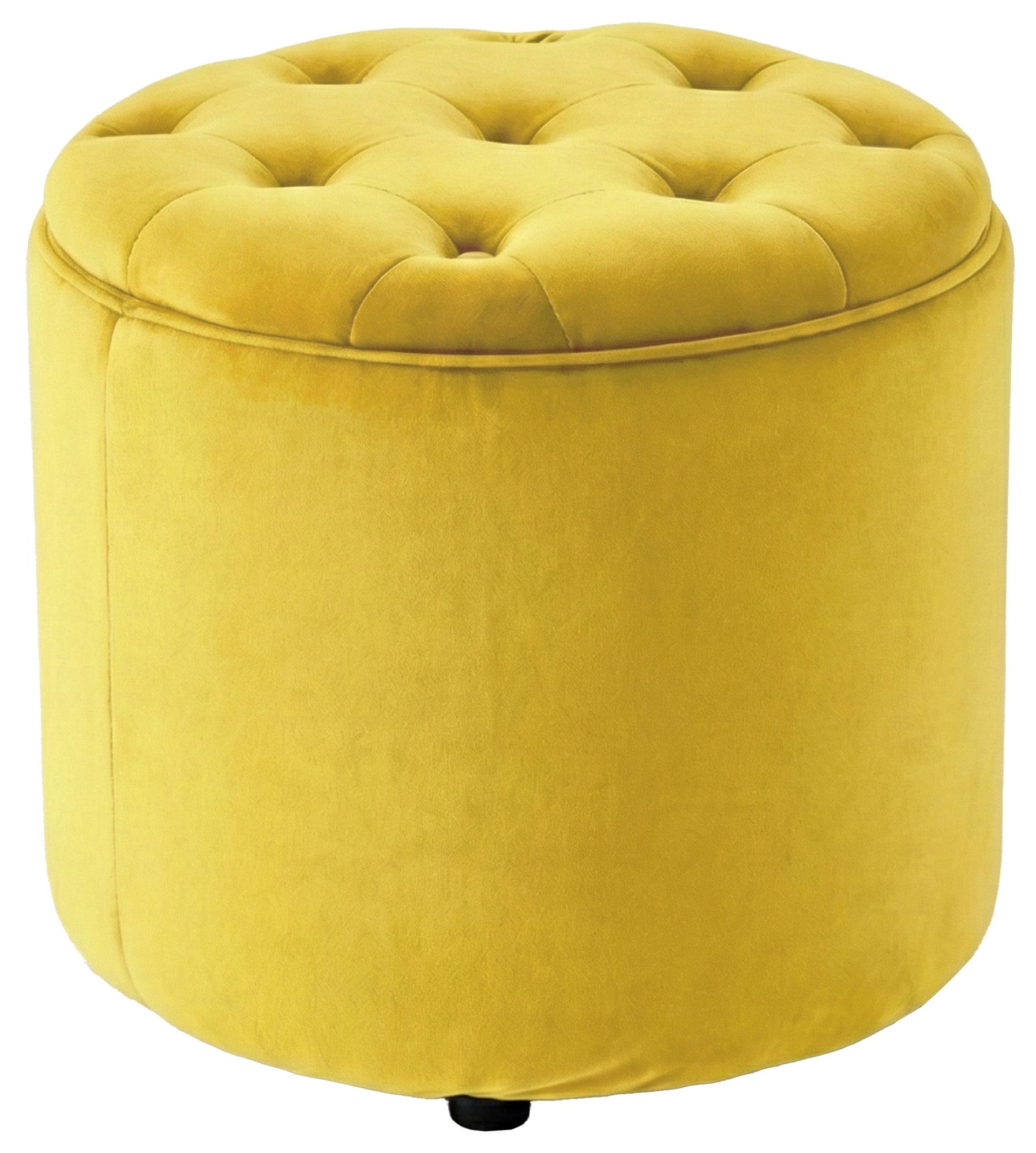 Sitzhocker Pantin Samt gelb