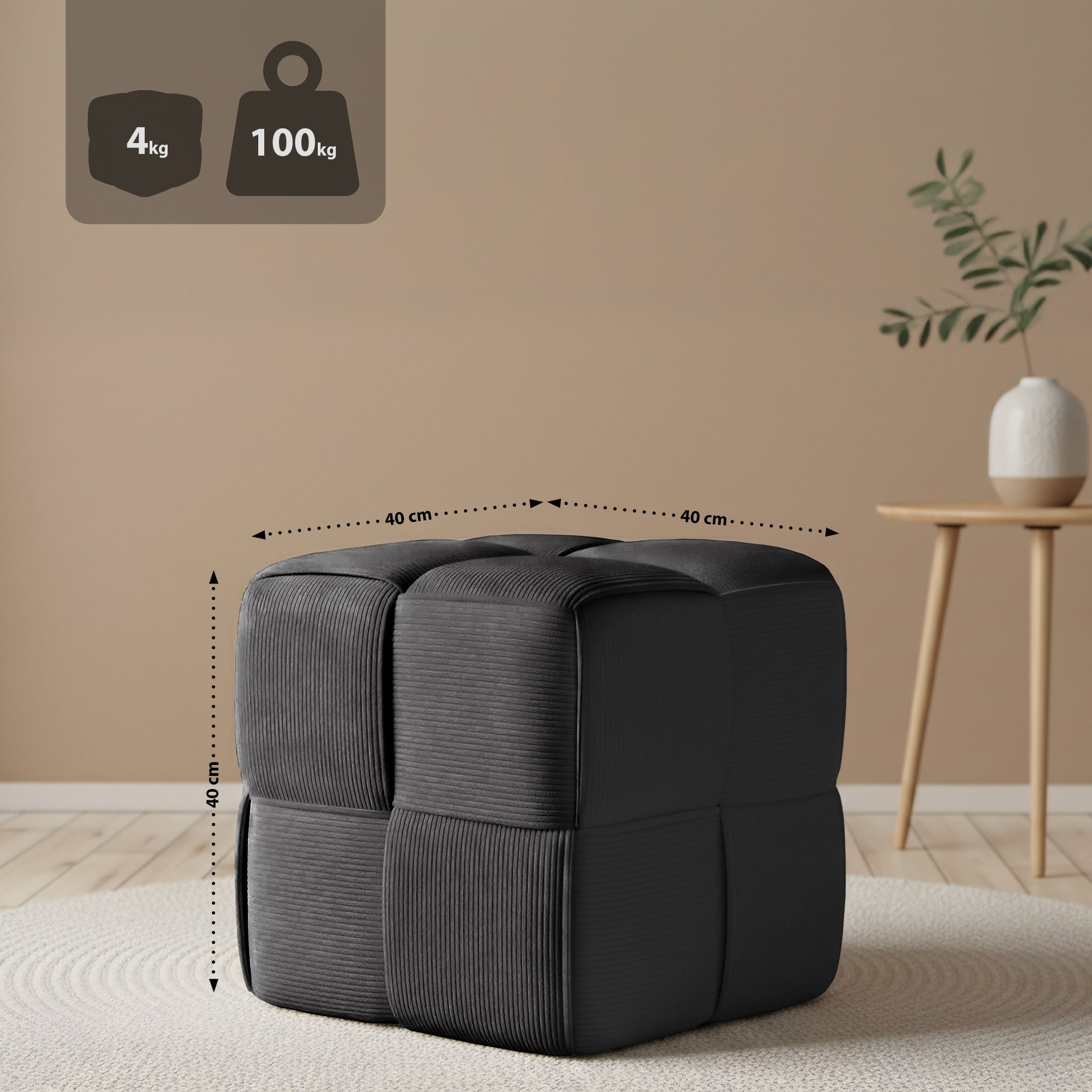 Sitzhocker Cord Forinta