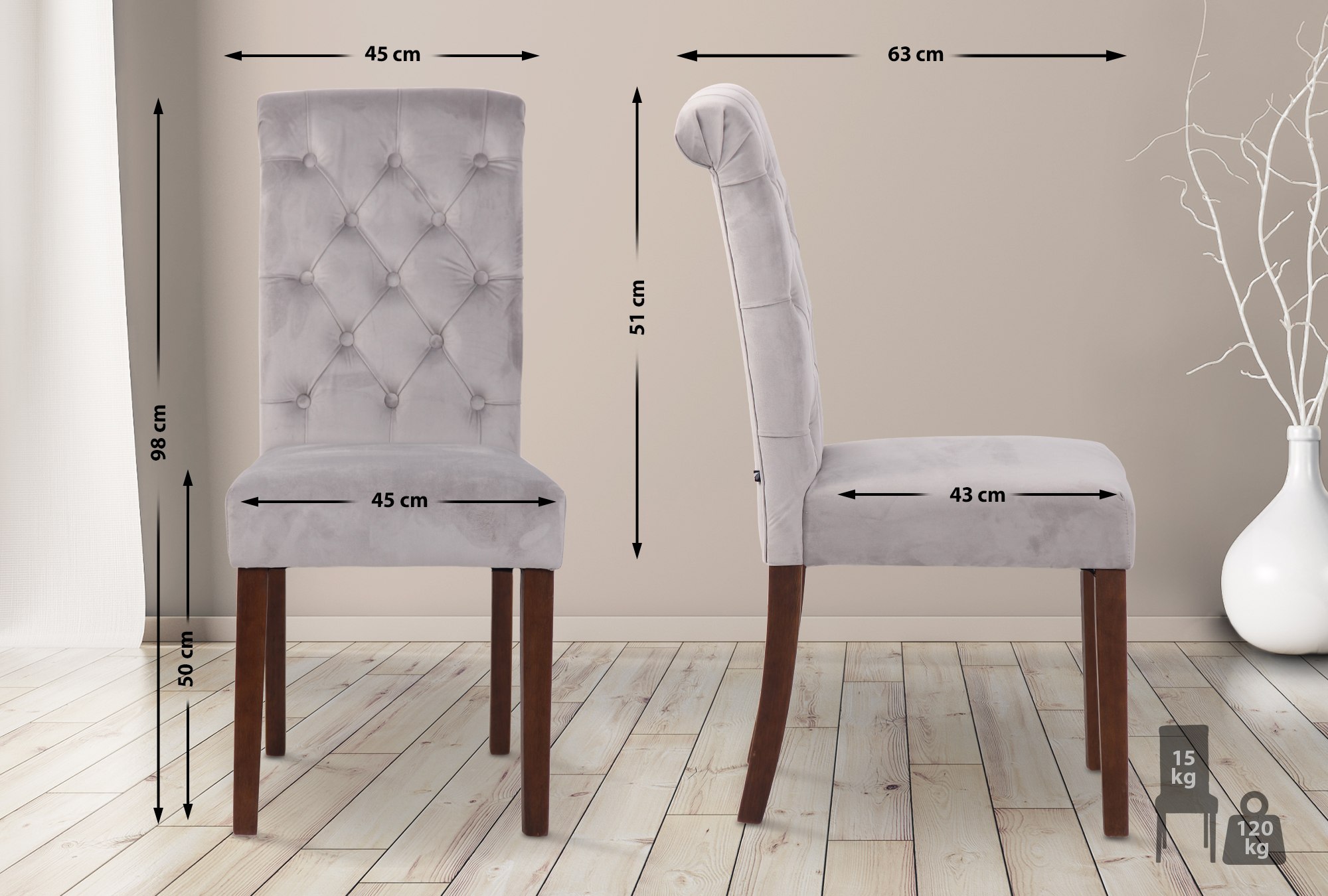 2er Set Esszimmerstühle Lisburn
