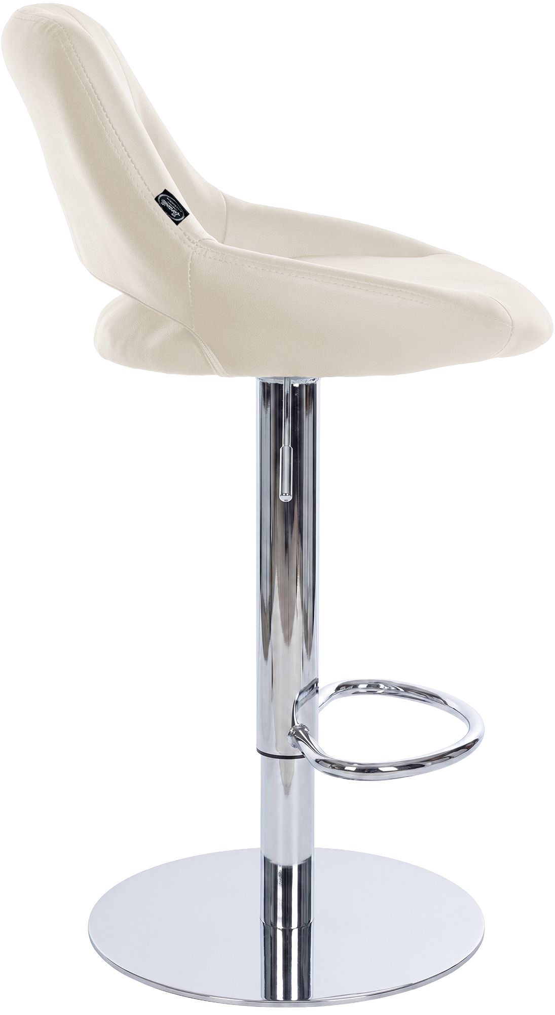 Barhocker Milet Chrom mit extra schwerem Standfuß