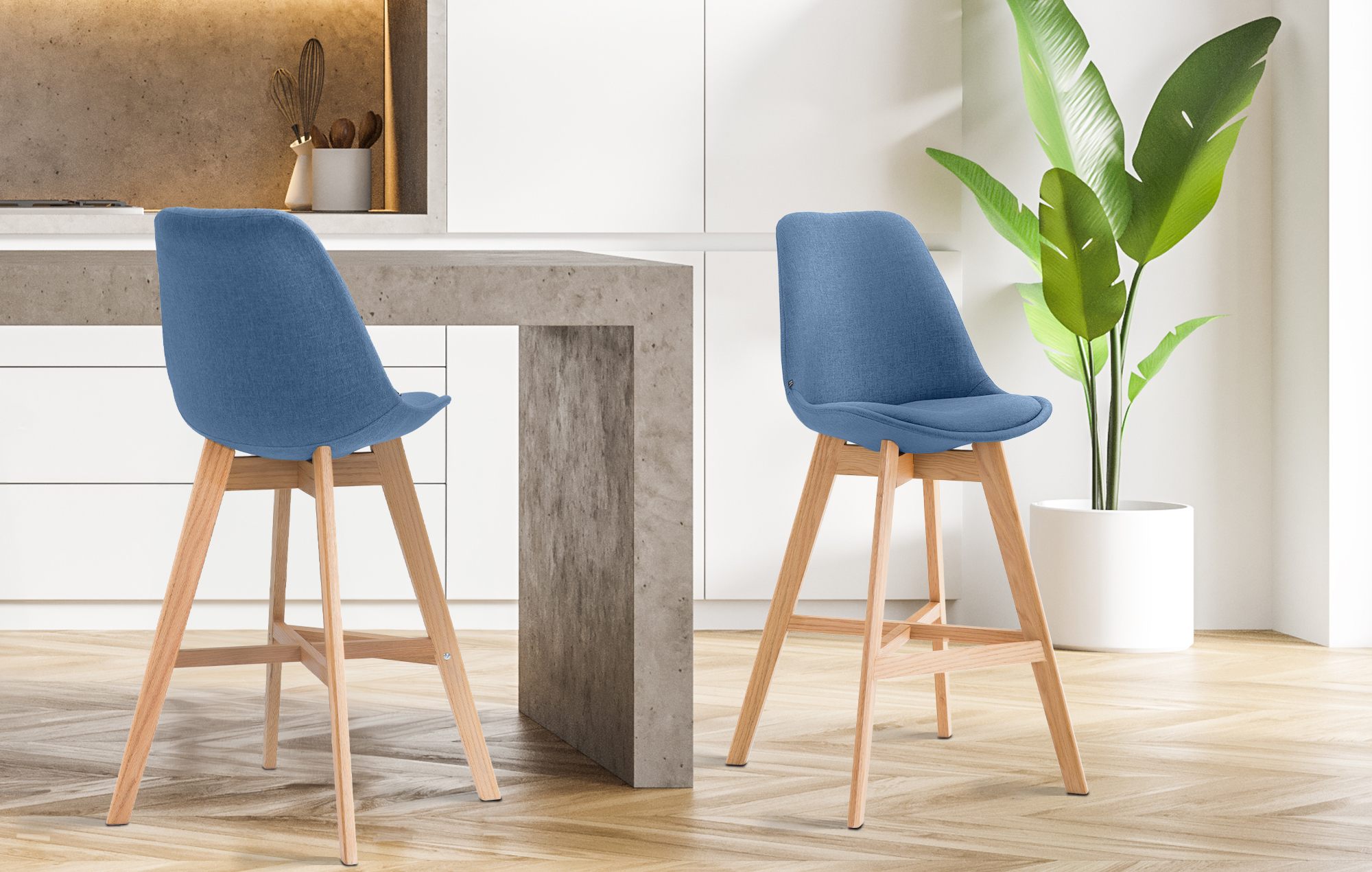 2er Set Barhocker Cannes Stoff