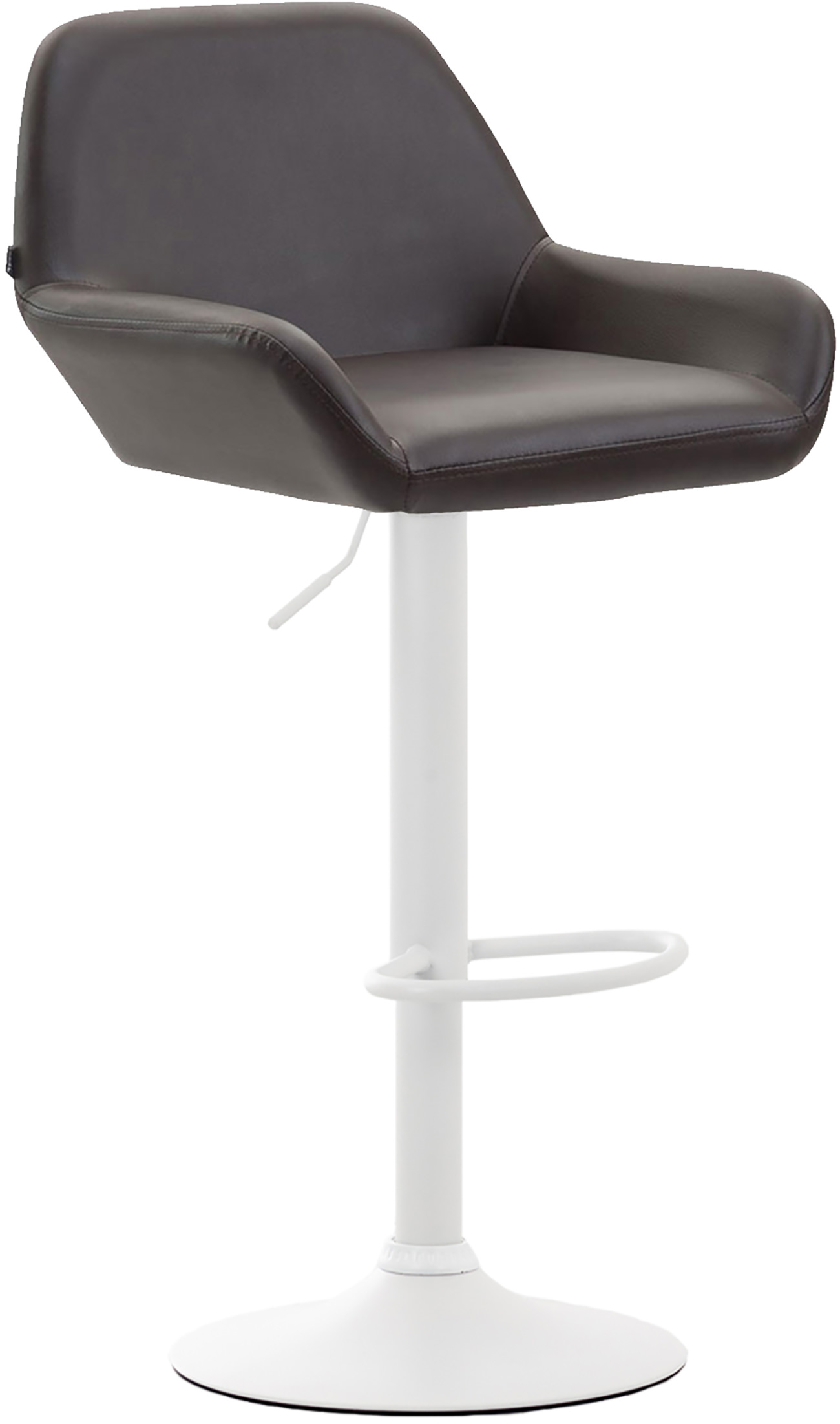 2er Set Barhocker Braga Kunstleder braun weiß