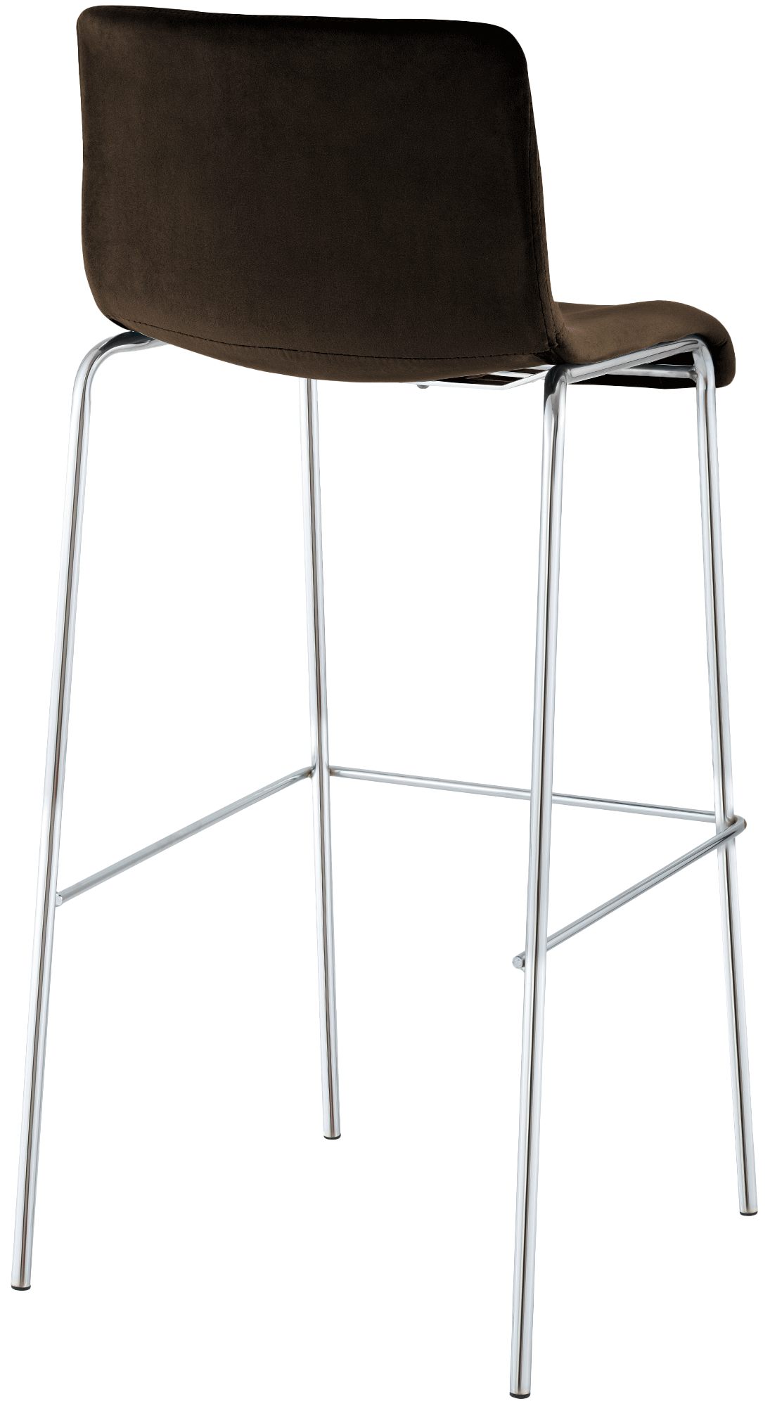 Barhocker Hover Samt Vierfußgestell Chrom