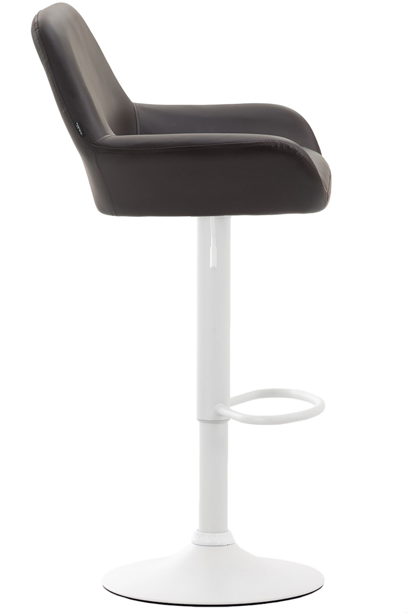 Barhocker Braga Kunstleder braun weiß