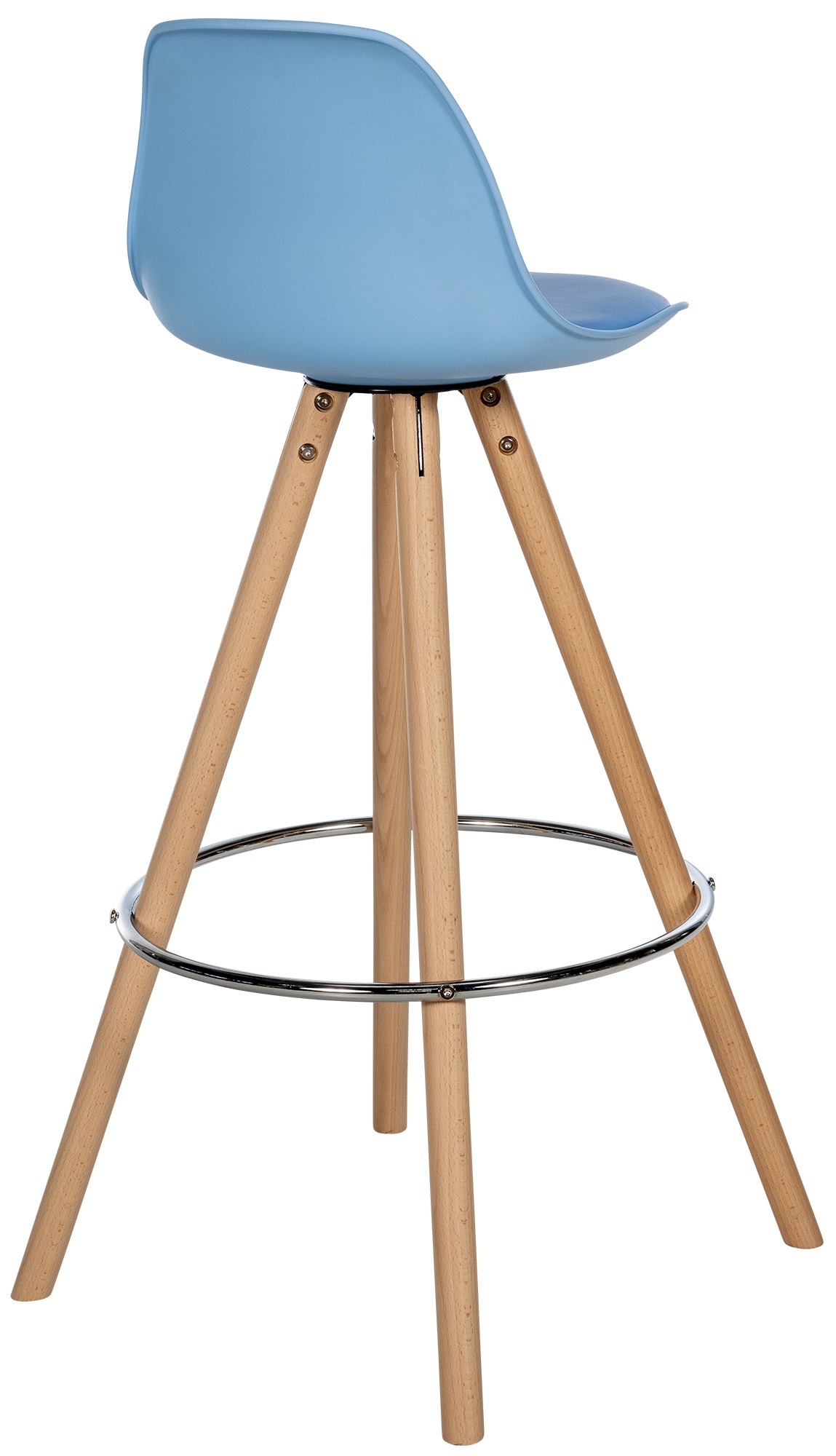 Barhocker Corbin Kunstleder Rund blau natura