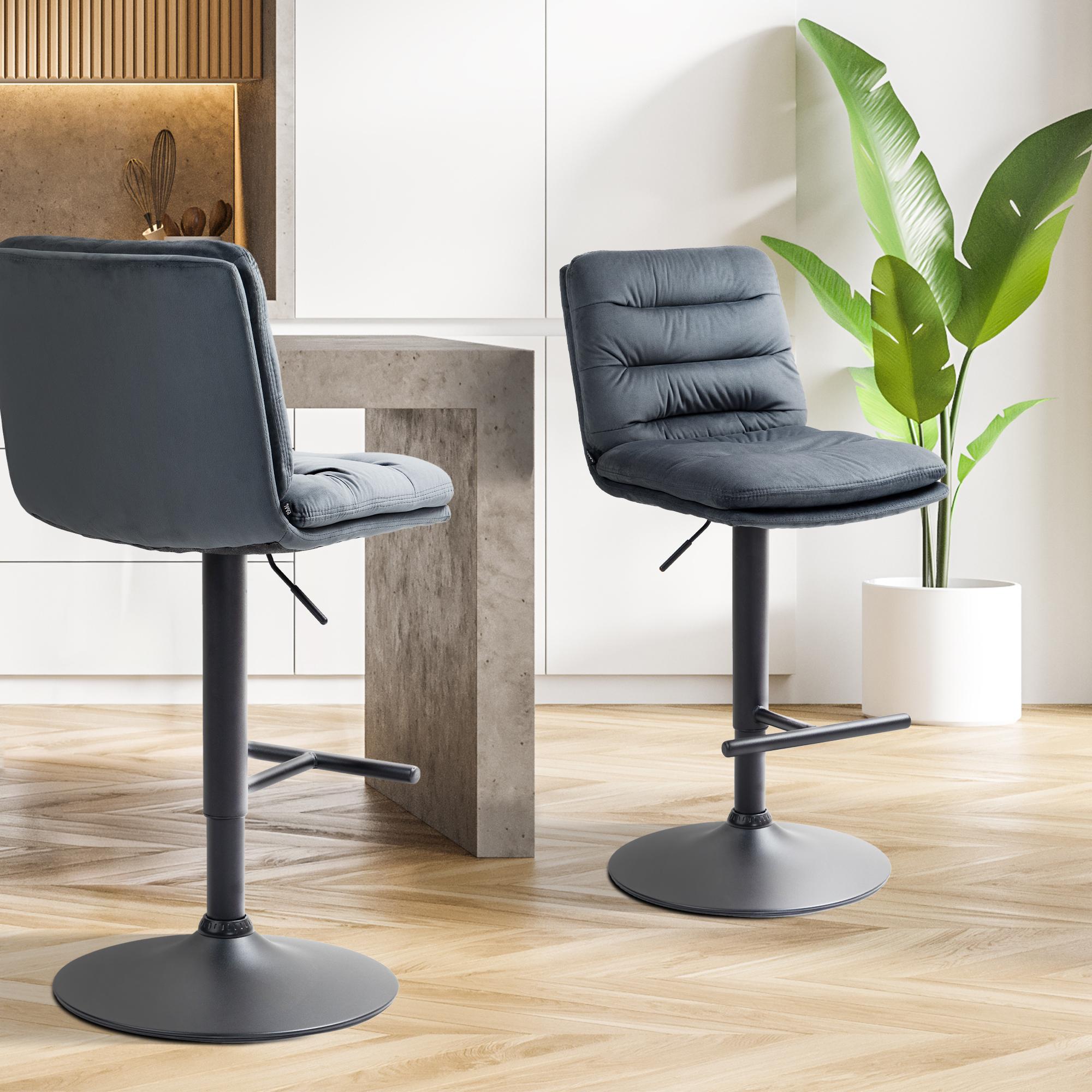 2er Set Barhocker Damar Samt