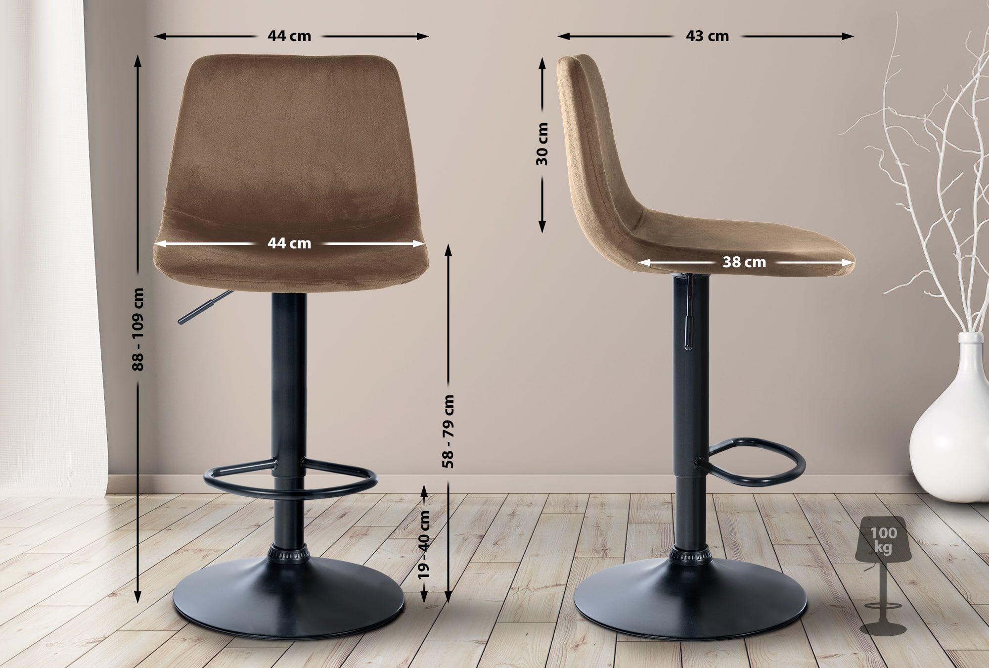 Barhocker Divo Samt