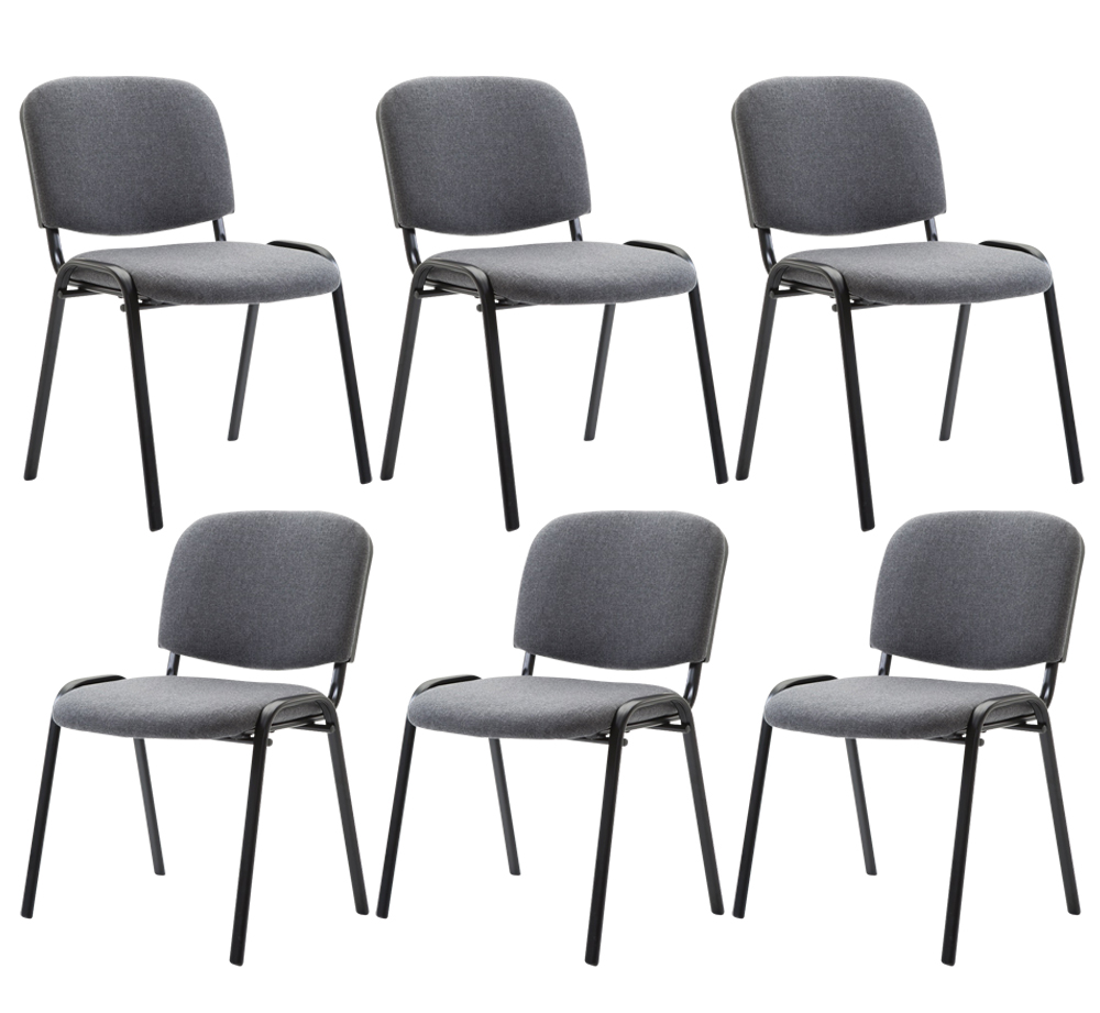 6er Set Besucherstuhl Ken Stoff
