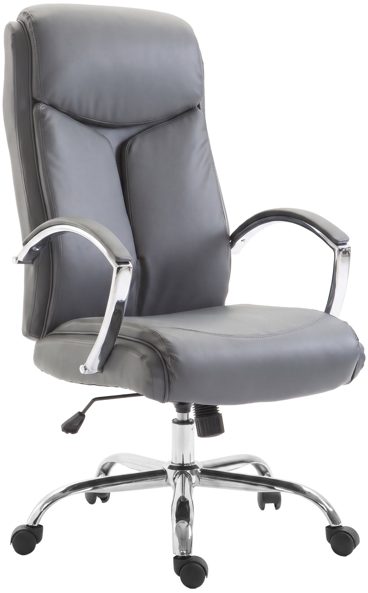 Bürostuhl Arlen Lederoptik grau