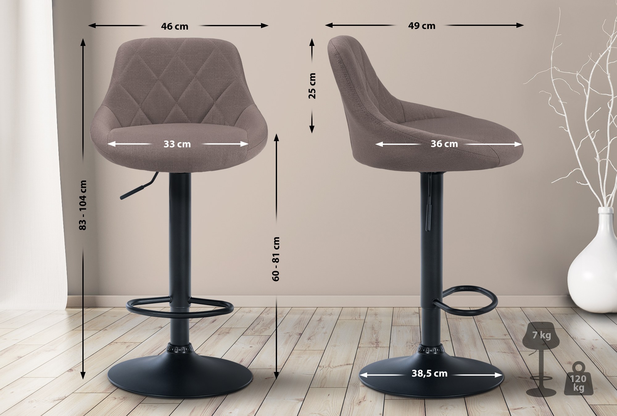 Barhocker Lazio Stoff