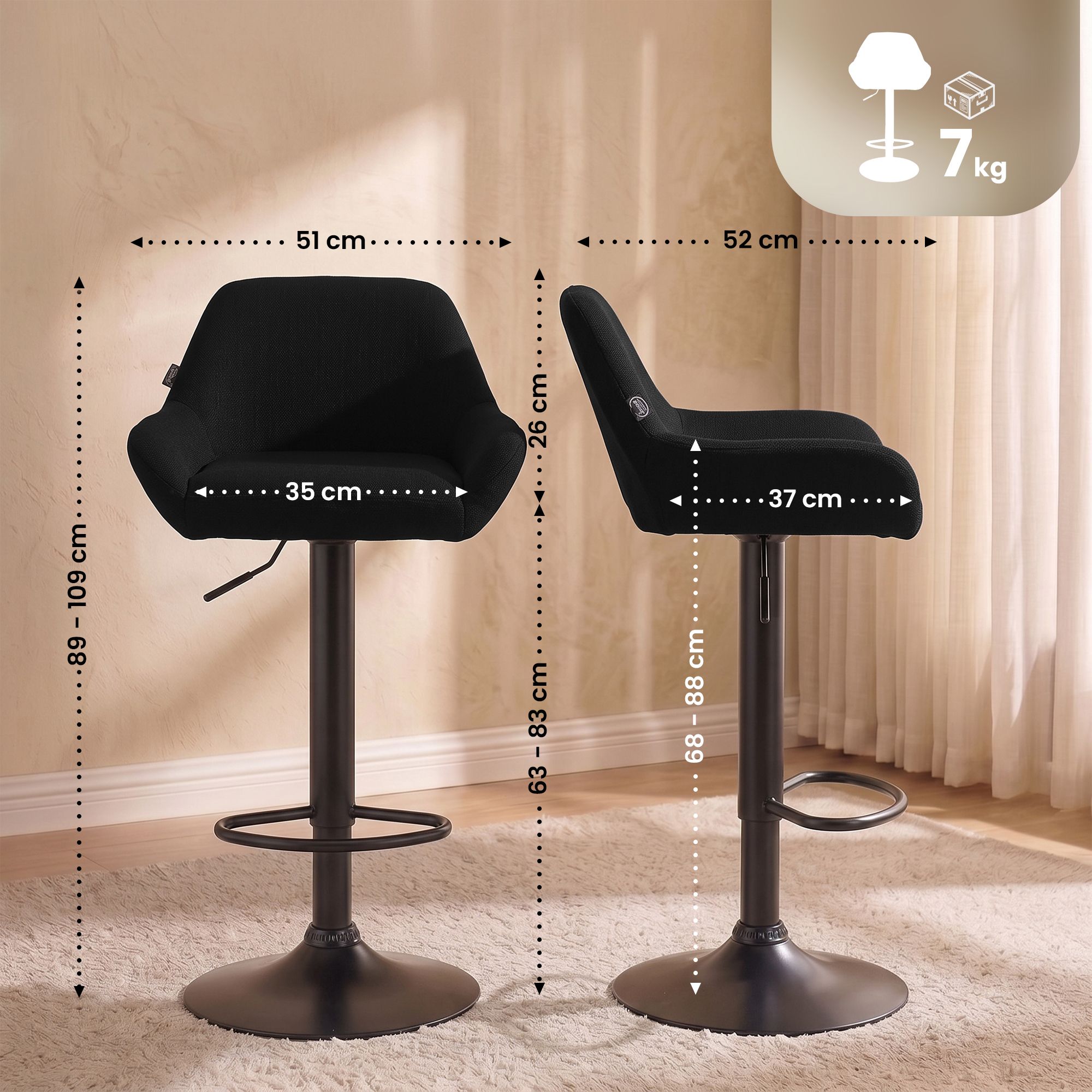 Barhocker Braga Stoff