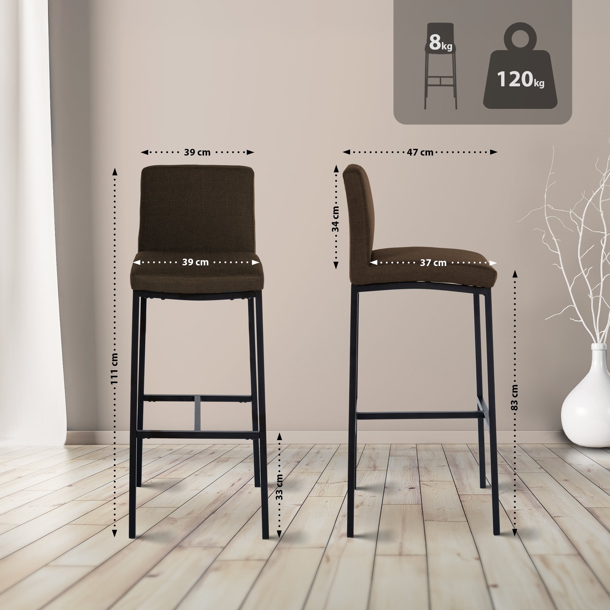 2er Set Barhocker Freeport