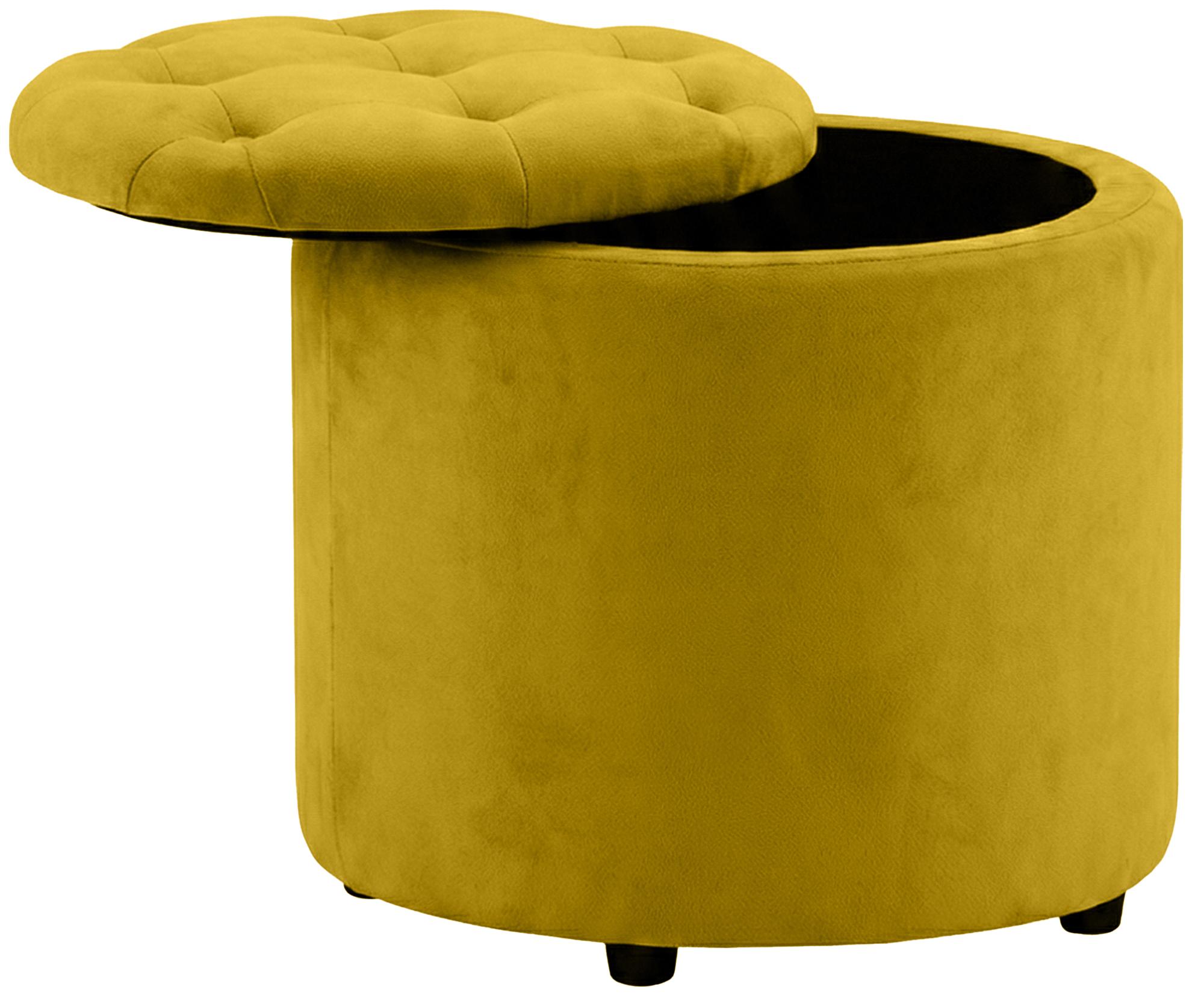 Sitzhocker Pantin Samt gelb
