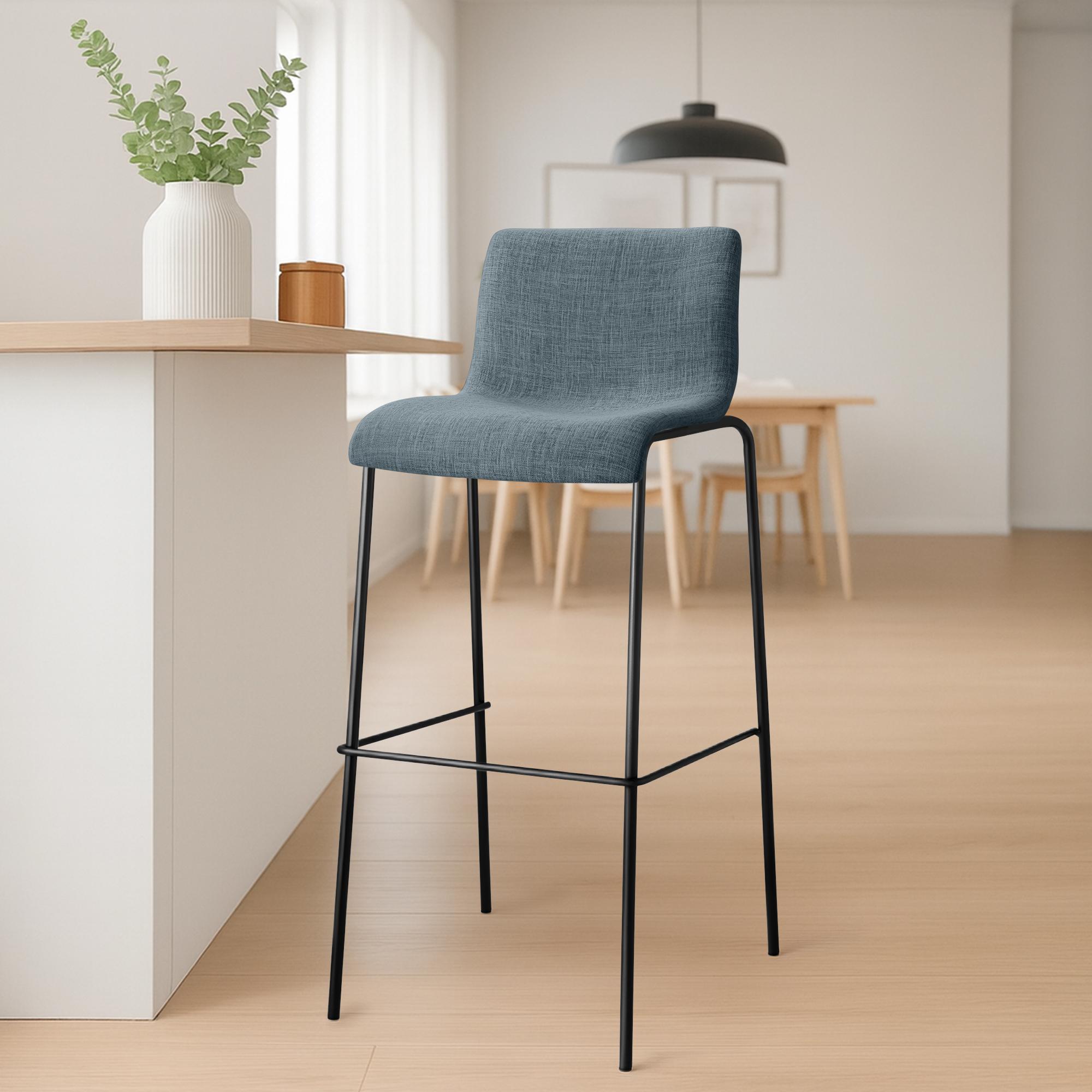 Barhocker Hover Stoff Vierfußgestell