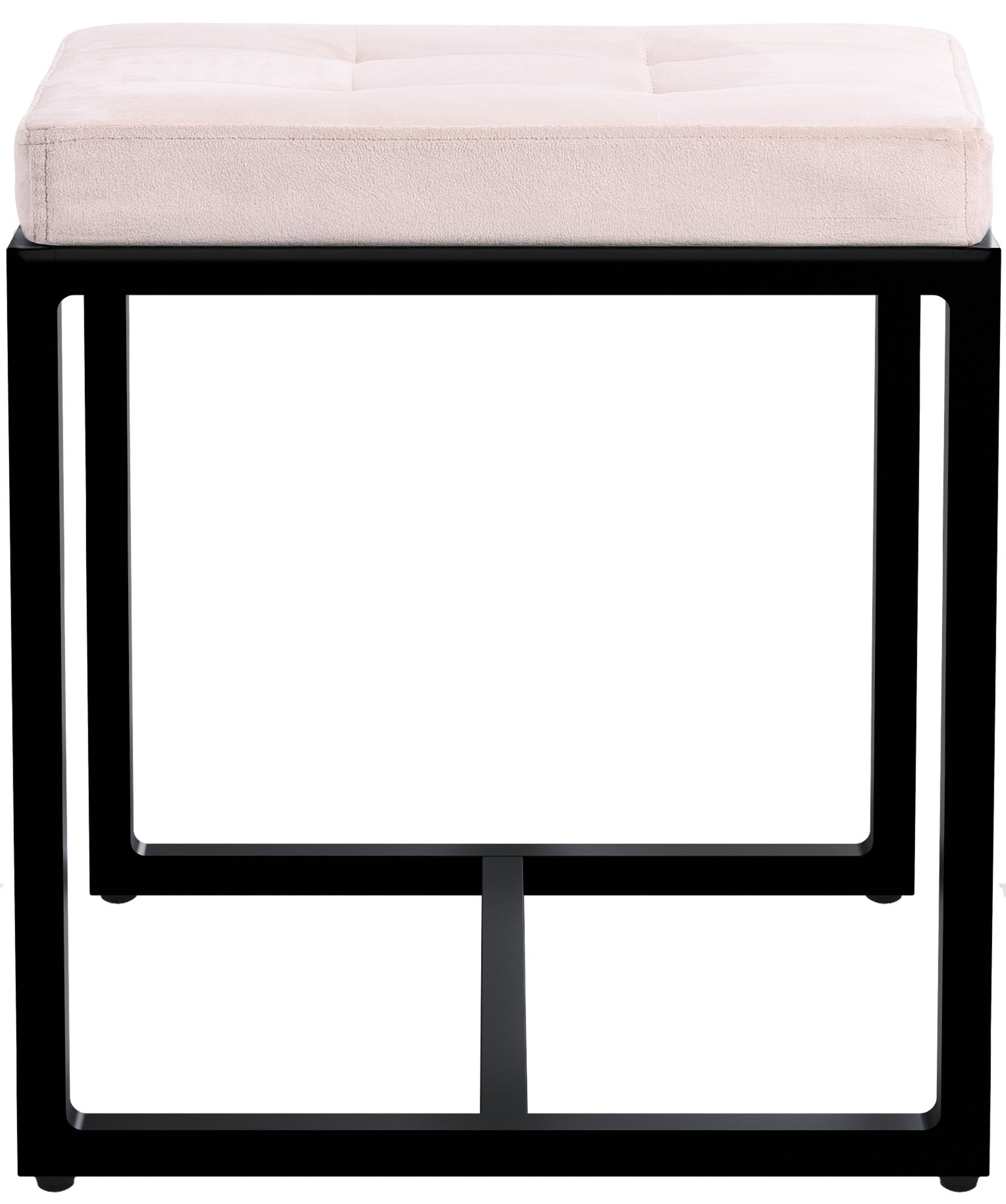 Sitzhocker Barci mit schwarzem Gestell