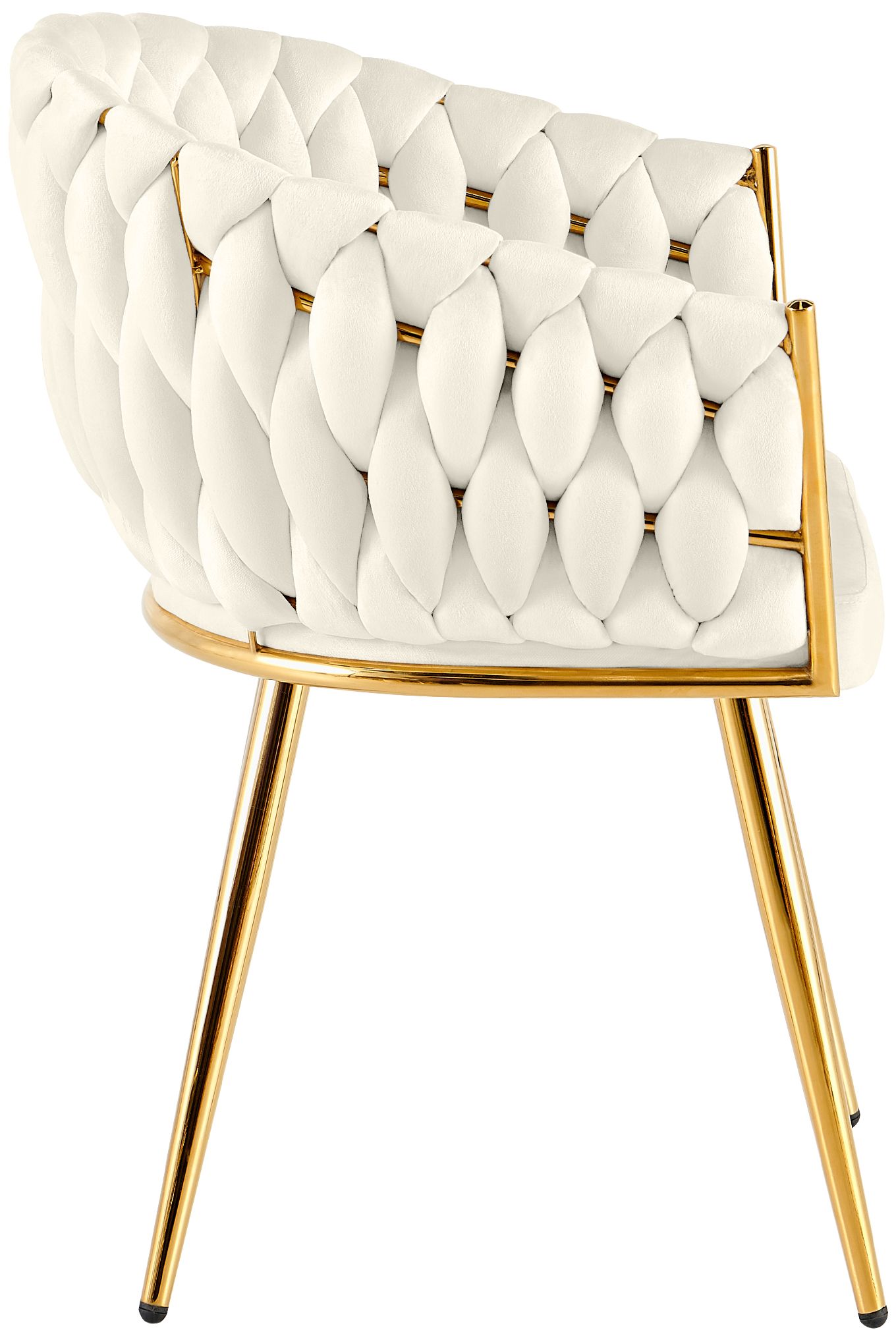 Esszimmerstuhl Molise Samt Gold creme Samt
