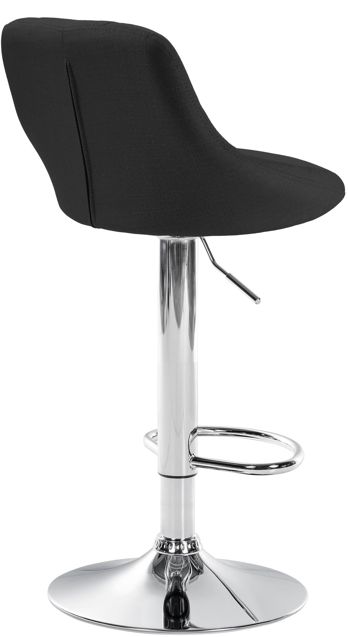 Barhocker Lazio Stoff schwarz chrom