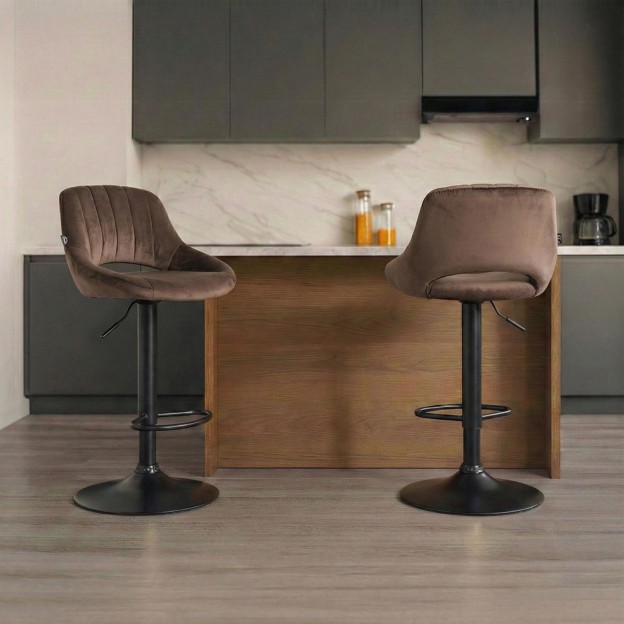 2er Set Barhocker Milet Samt
