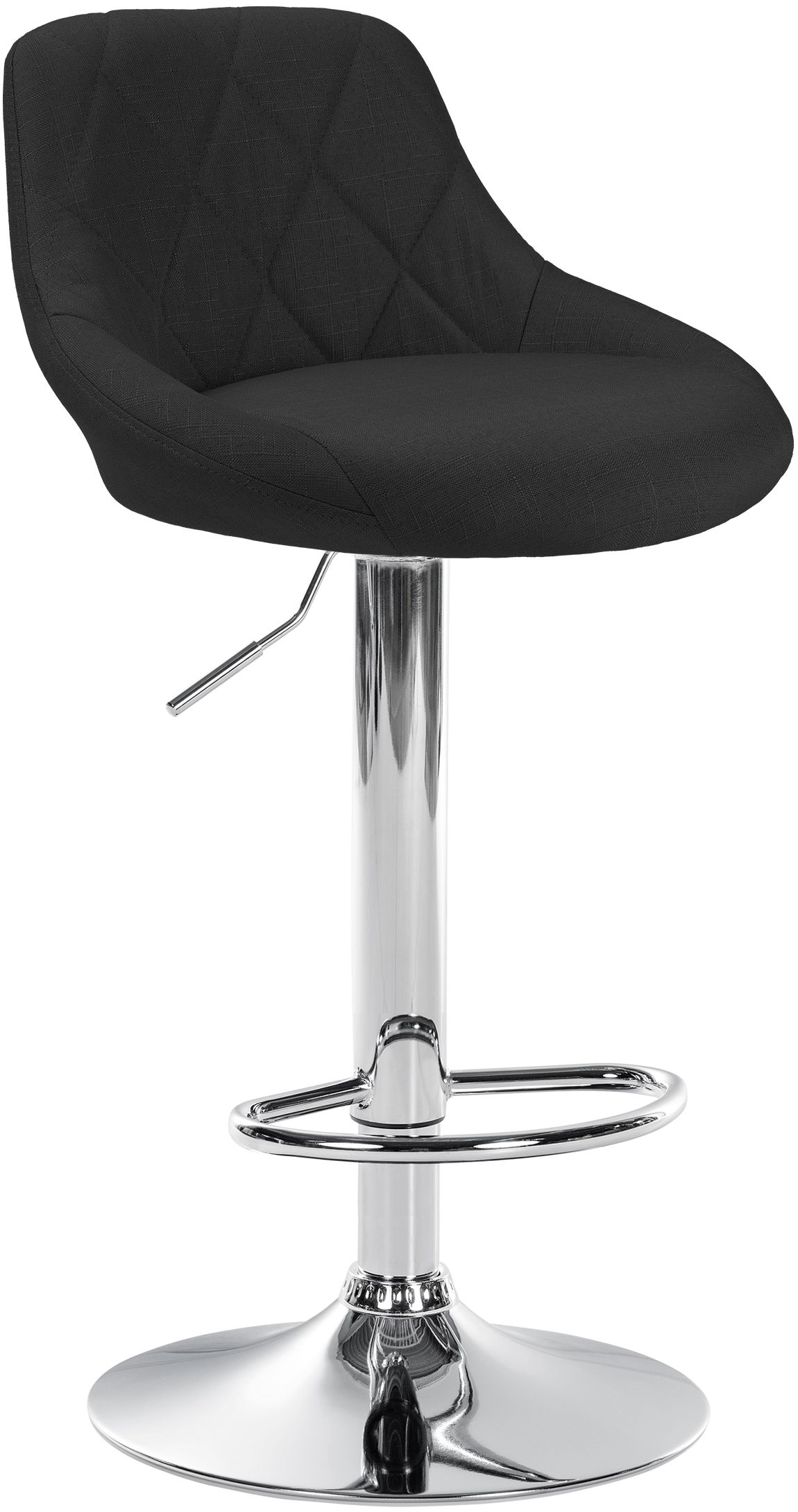 Barhocker Lazio Stoff schwarz chrom