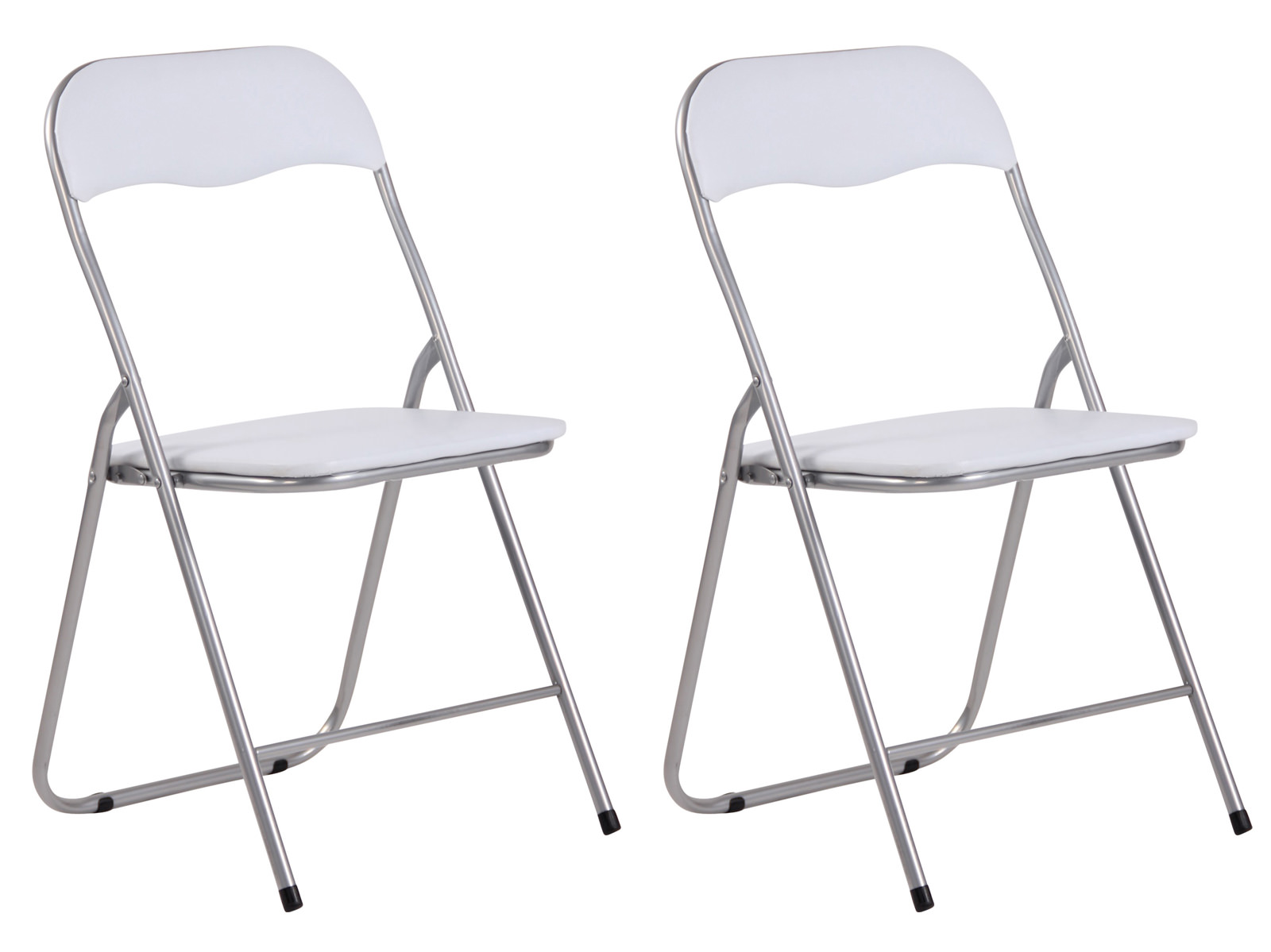 2er Set Klappstuhl Felix weiß/silber