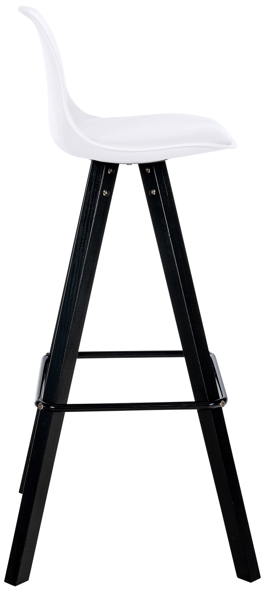 Barhocker Corbin Kunstleder Square weiß schwarz