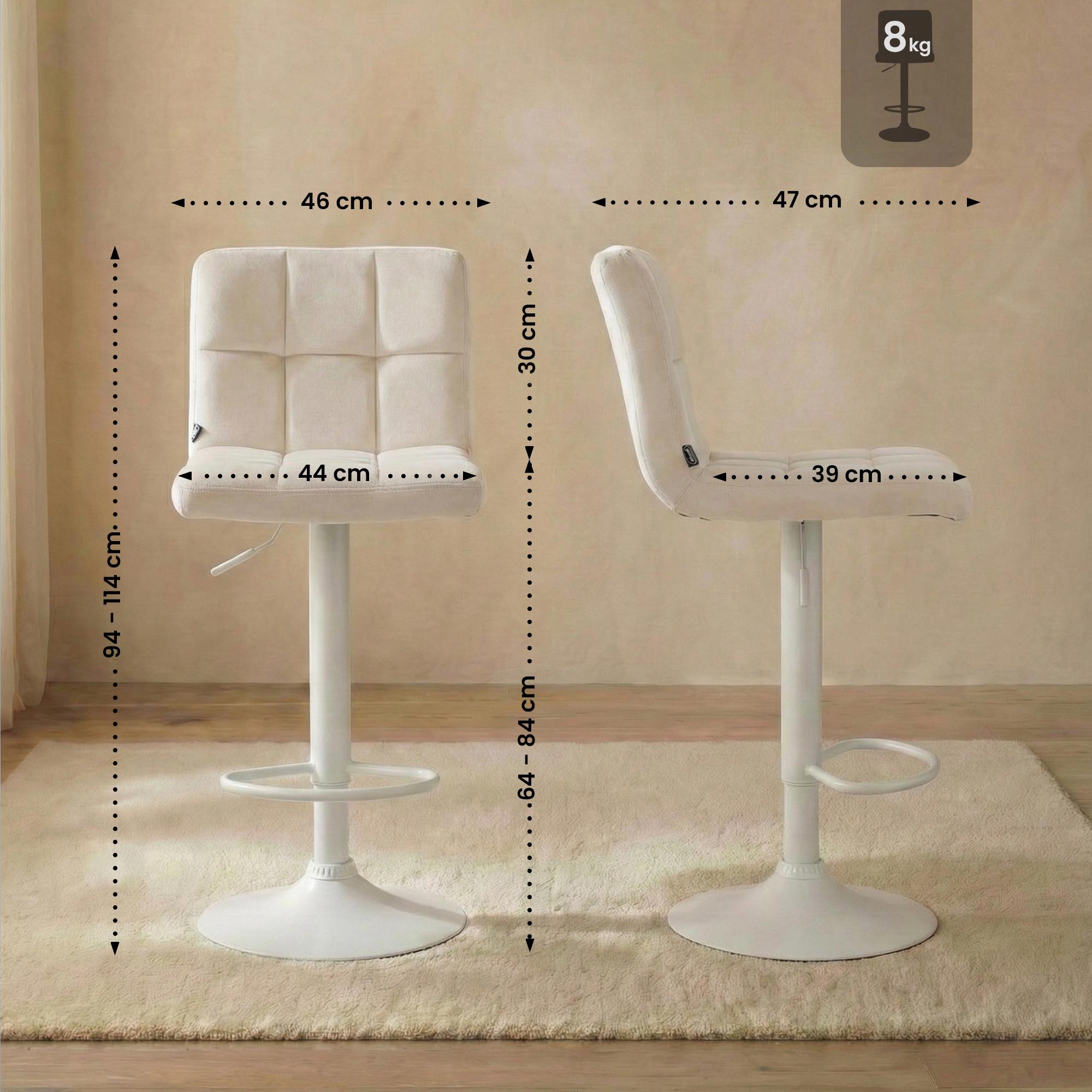 2er Set Barhocker Peru Samt