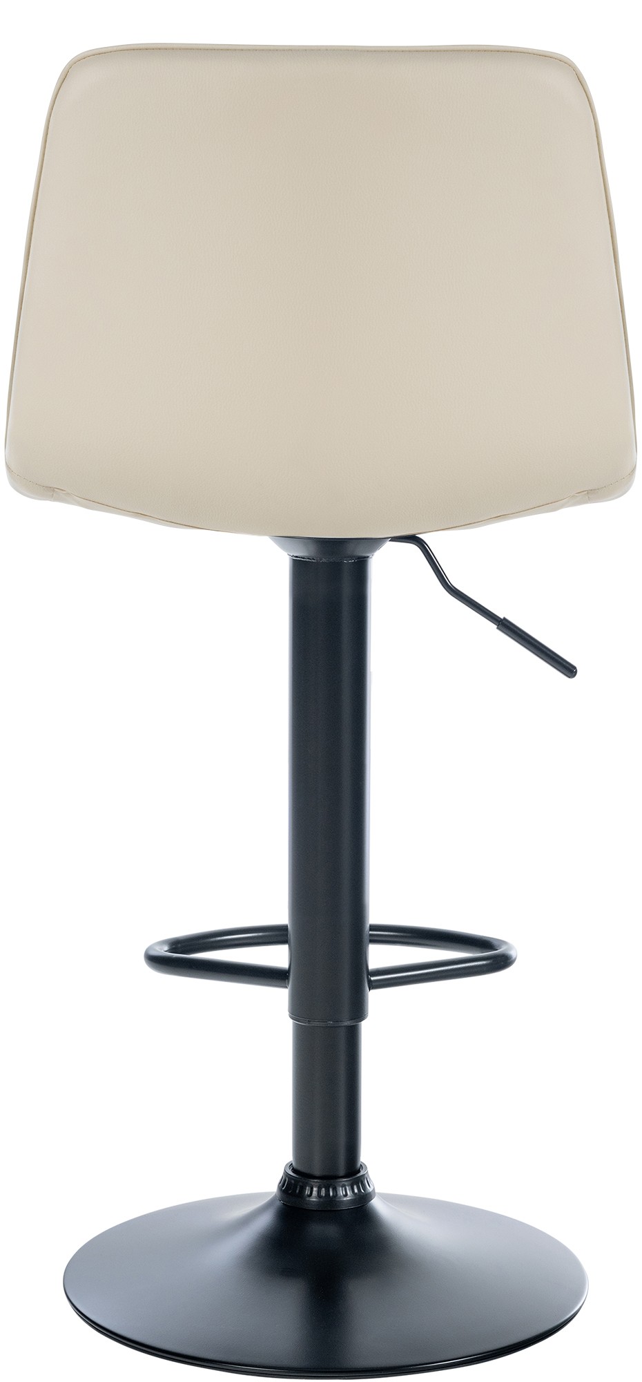 2er Set Barhocker Lex Kunstleder Metall matt schwarz creme